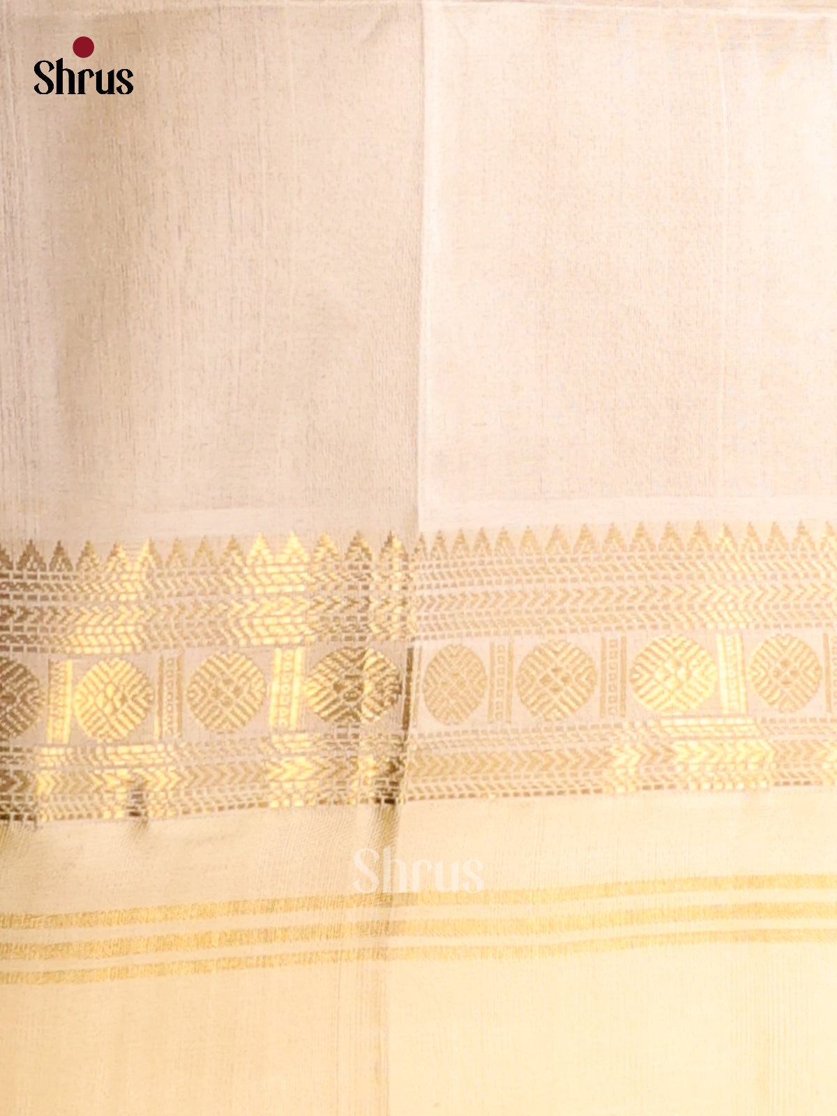 Violet Silk Cotton Saree With Zari Checks Paired With Cream Rettapet Border & Zari Pallu - Shop on Shrus.com