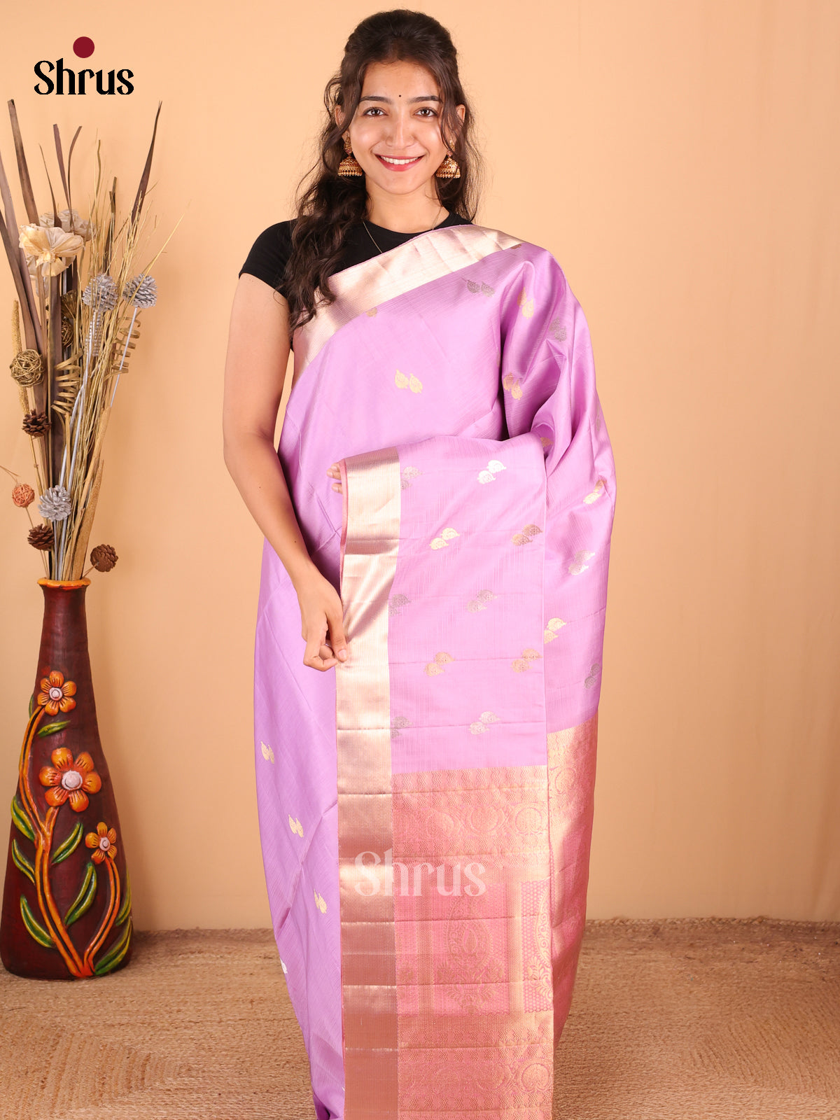 DDS15058 - Soft Silk Saree - Shop on Shrus.com