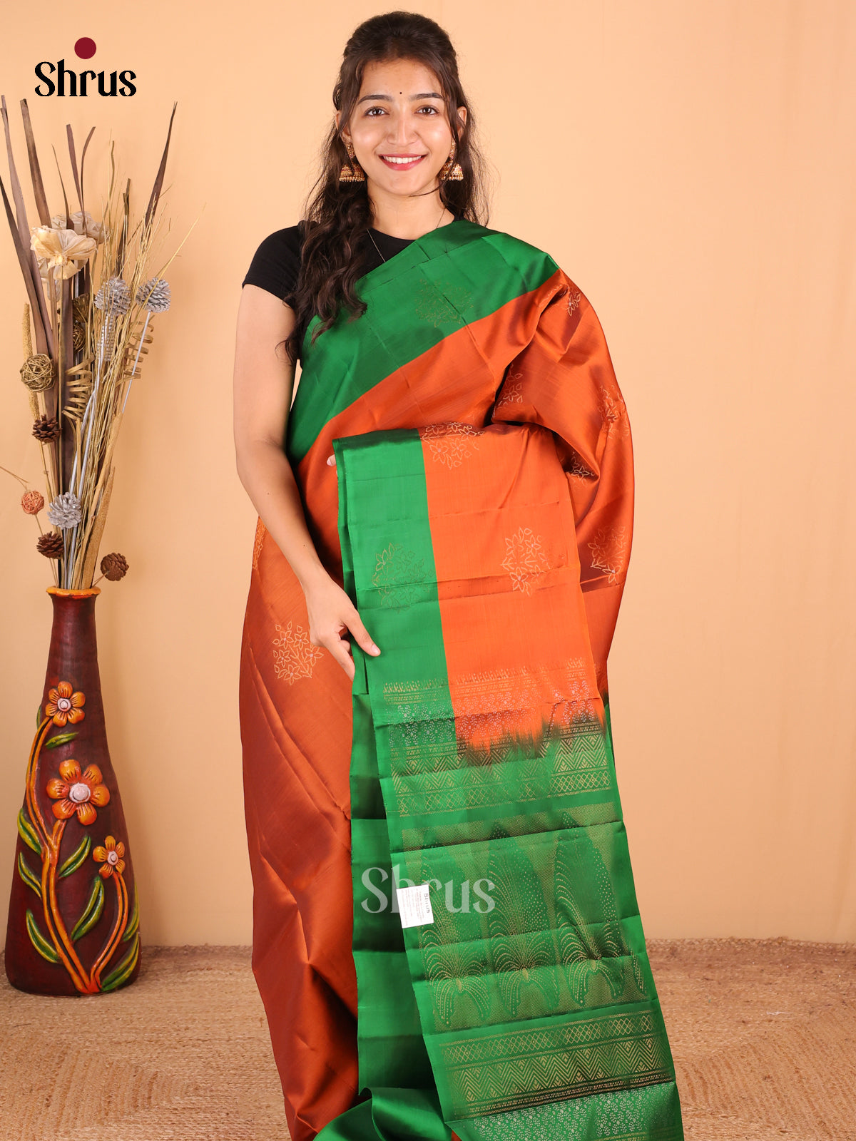 DDS15188 - Softsilk-halfpure Saree - Shop on Shrus.com