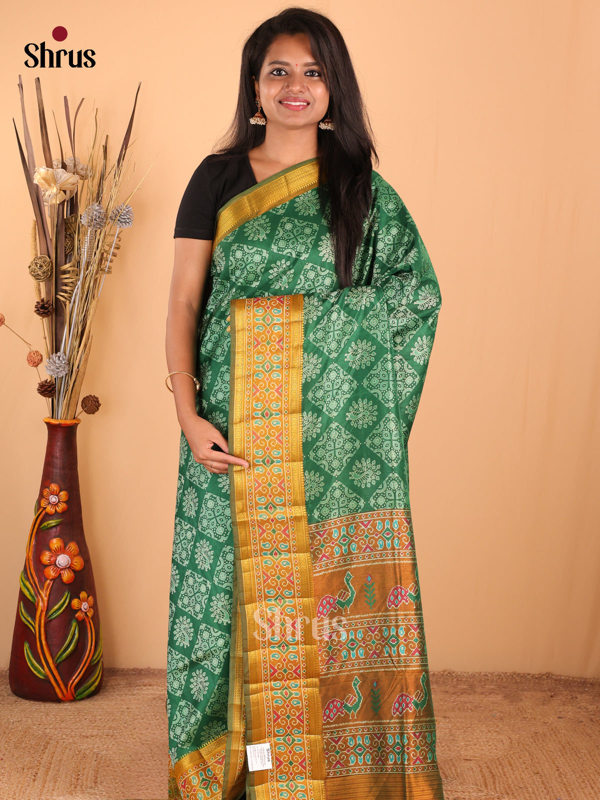 DDS16002 - Semi Patola Saree - Shop on Shrus.com