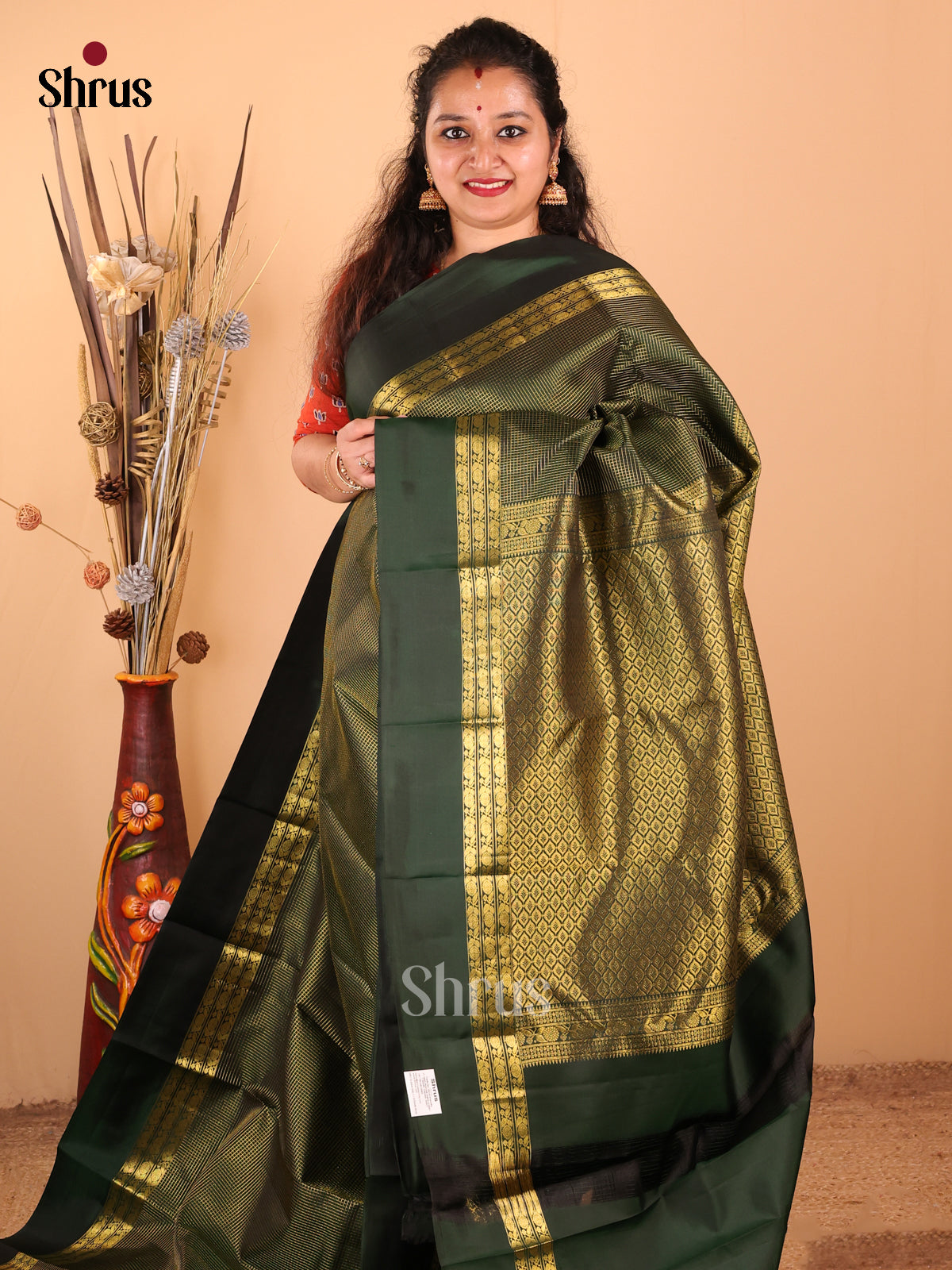 DDS17010 - Kanchipuram silk Saree - Shop on Shrus.com