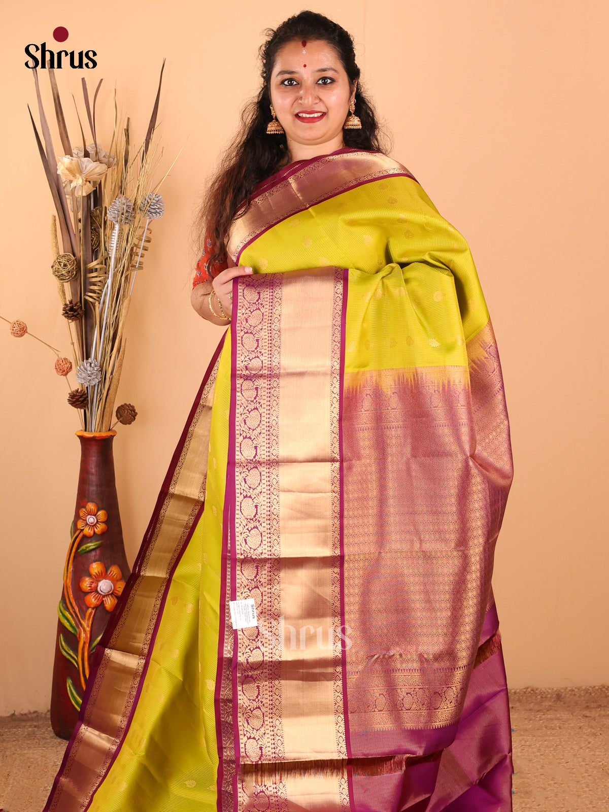 DDS17044 - Kanchipuram silk Saree - Shop on Shrus.com