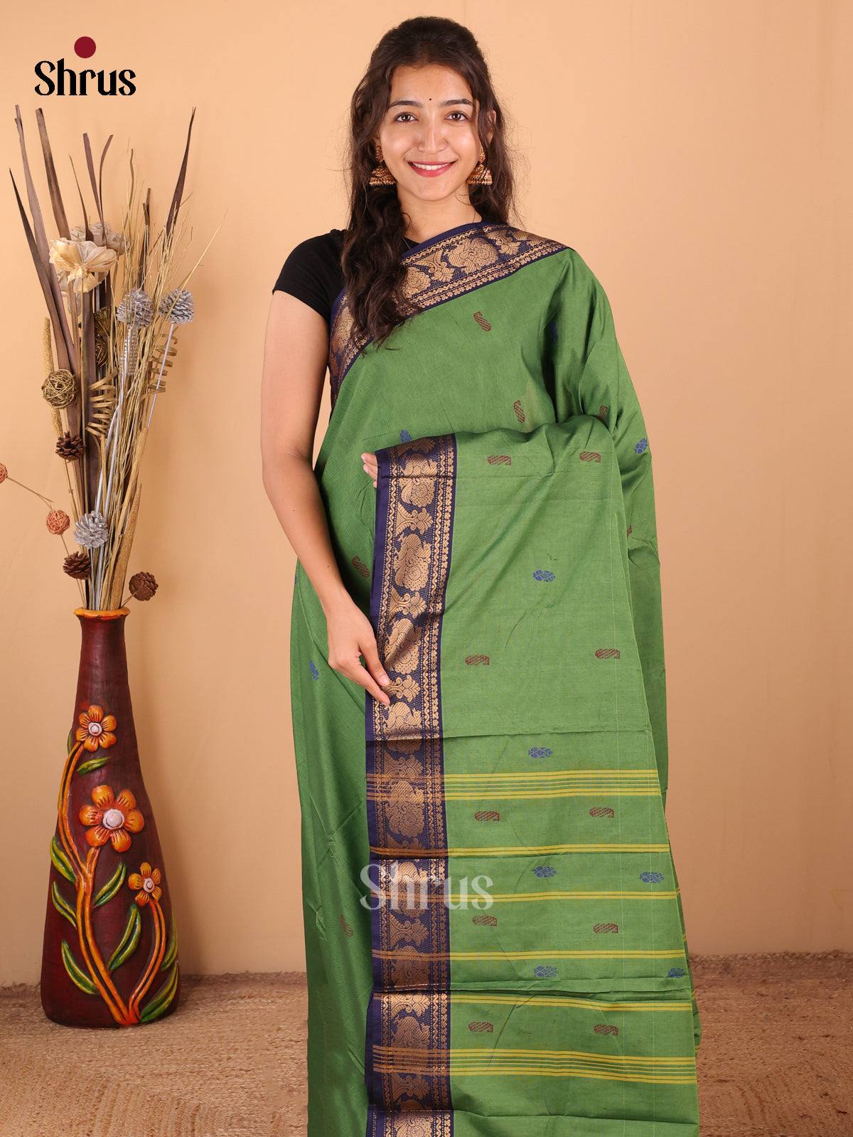DDS18143 - Chettinad Mix Cotton Saree - Shop on Shrus.com
