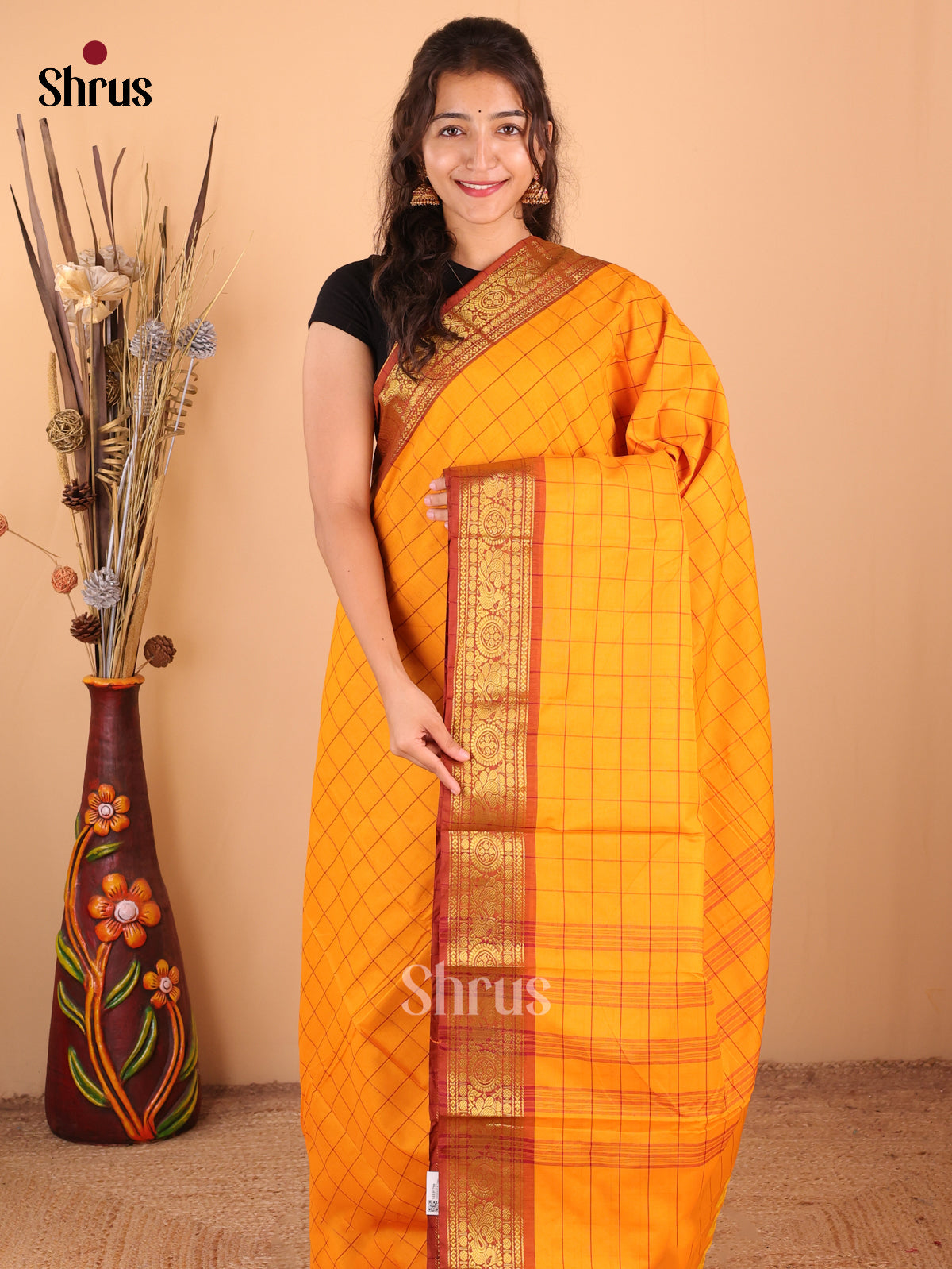 DDS18150 - Chettinad Mix Cotton Saree - Shop on Shrus.com