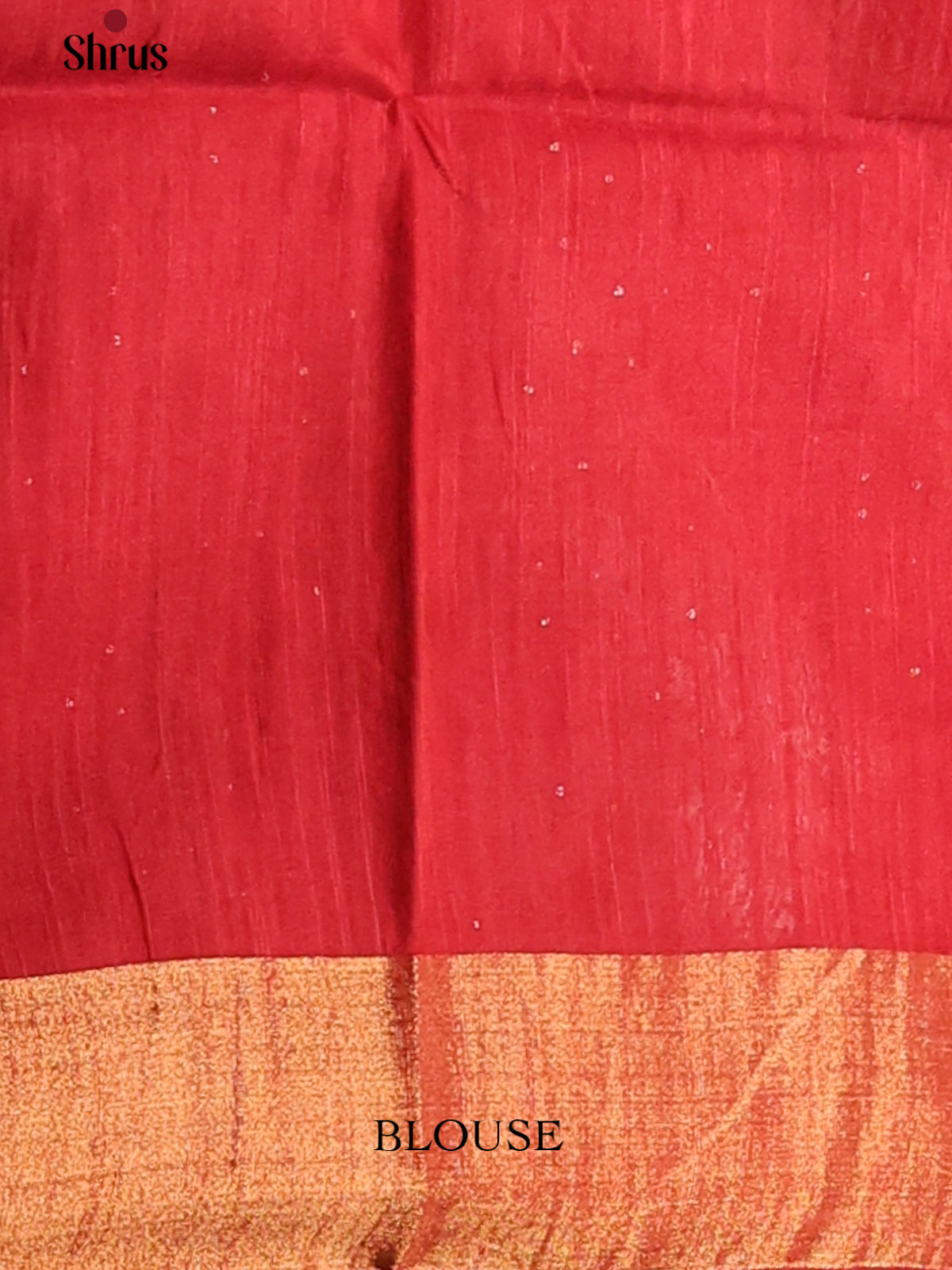Mustard with Red - Printed Tussar Saree - Shop on Shrus.com
