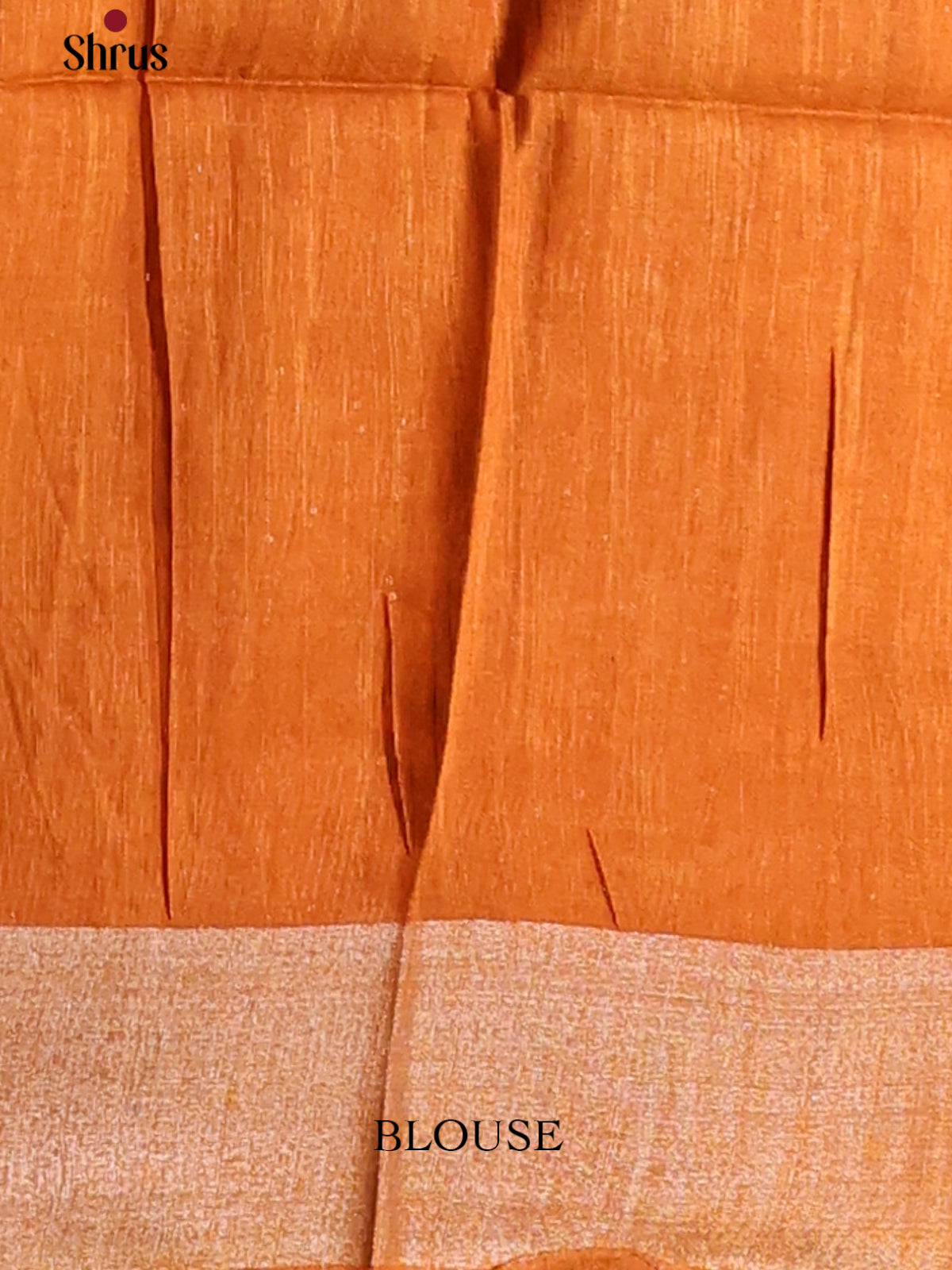 Brick - Printed Tussar Saree - Shop on Shrus.com