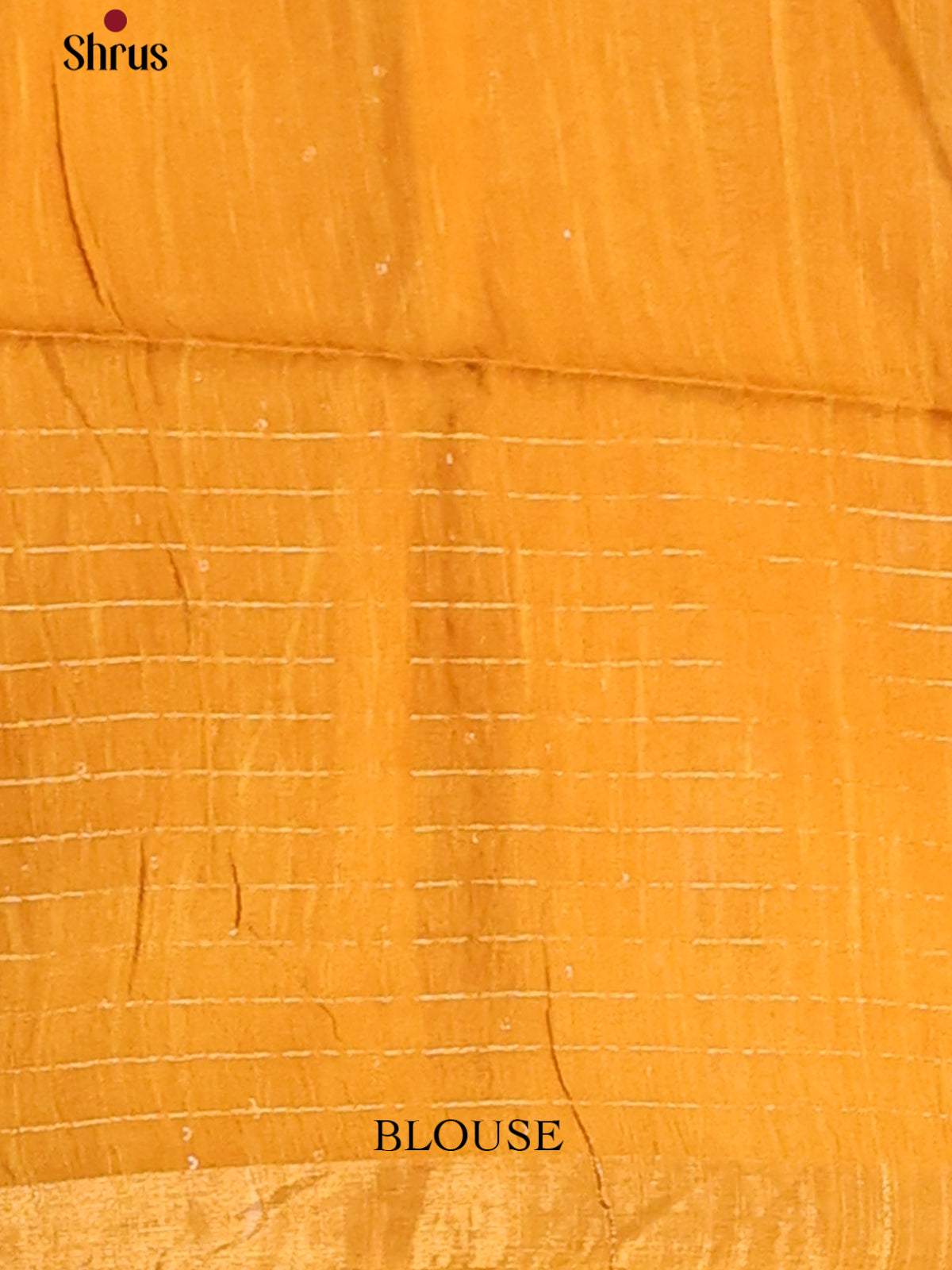 Cream with Mustard - Printed Tussar Saree - Shop on Shrus.com
