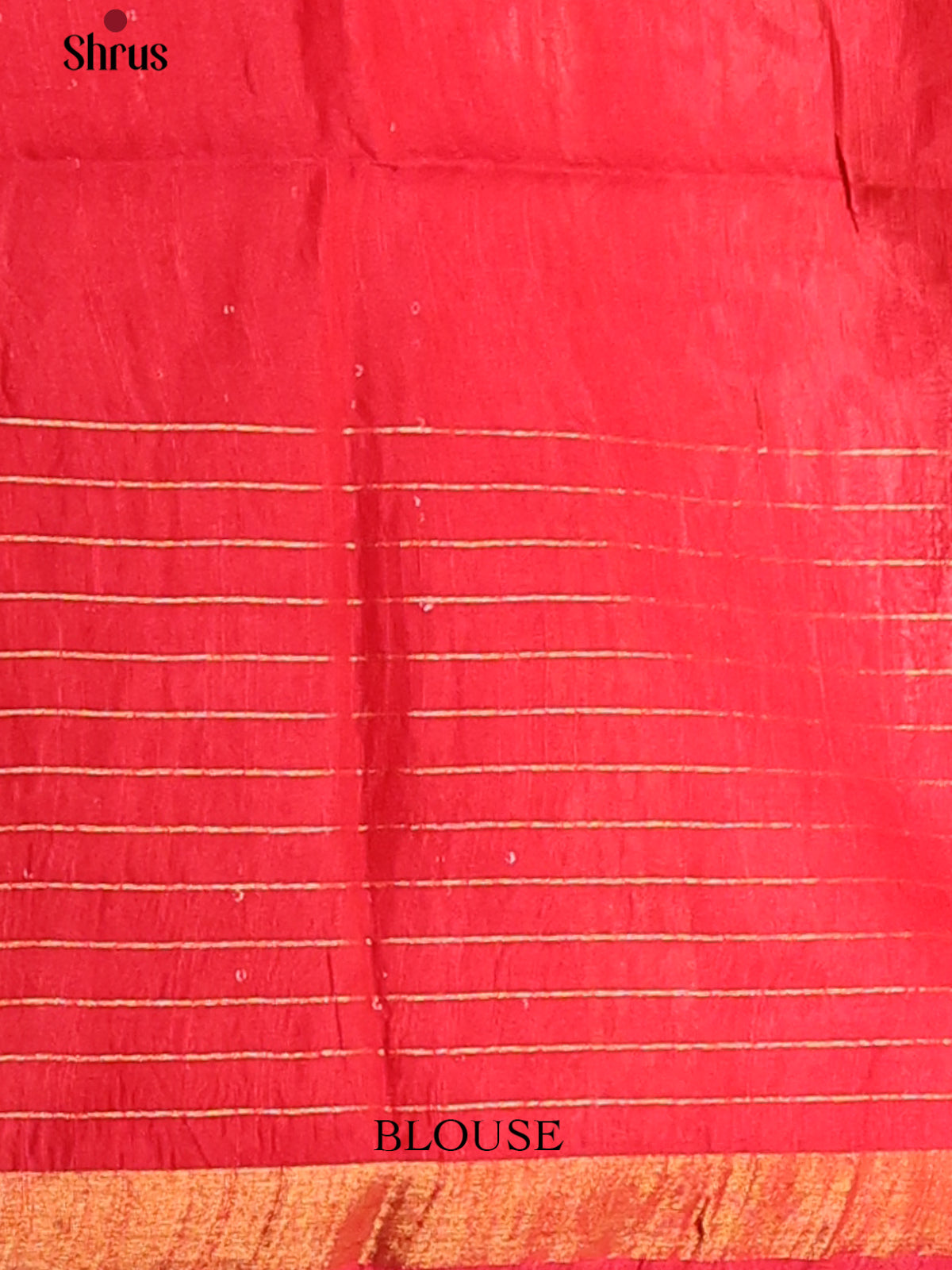 Cream with Red - Printed Tussar Saree - Shop on Shrus.com