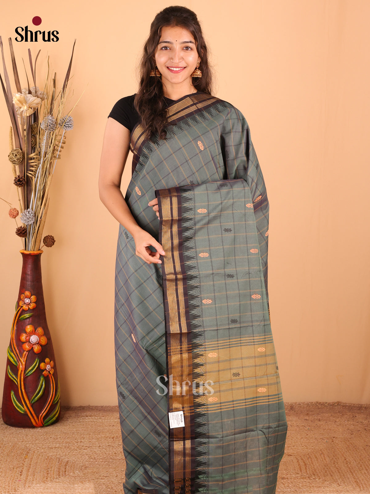 DDS18287 - Chettinad Mix Cotton Saree - Shop on Shrus.com