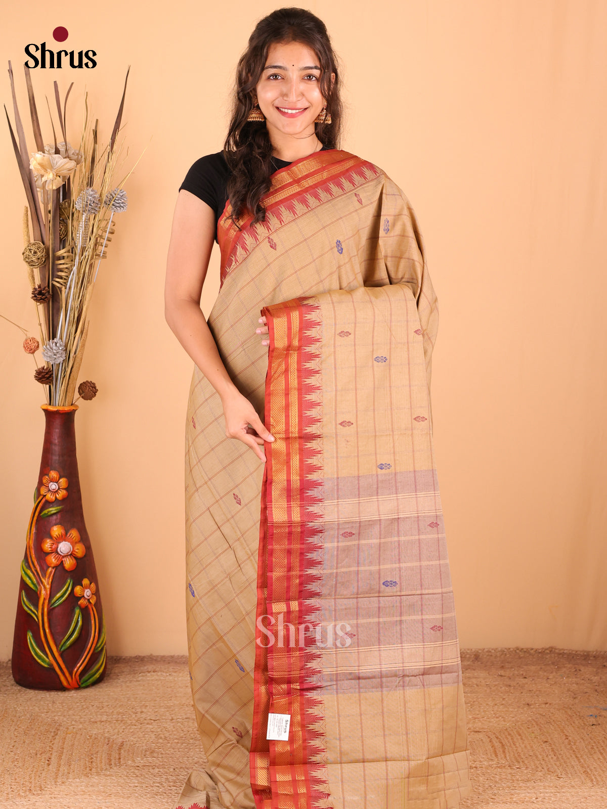 DDS18288 - Chettinad Mix Cotton Saree - Shop on Shrus.com