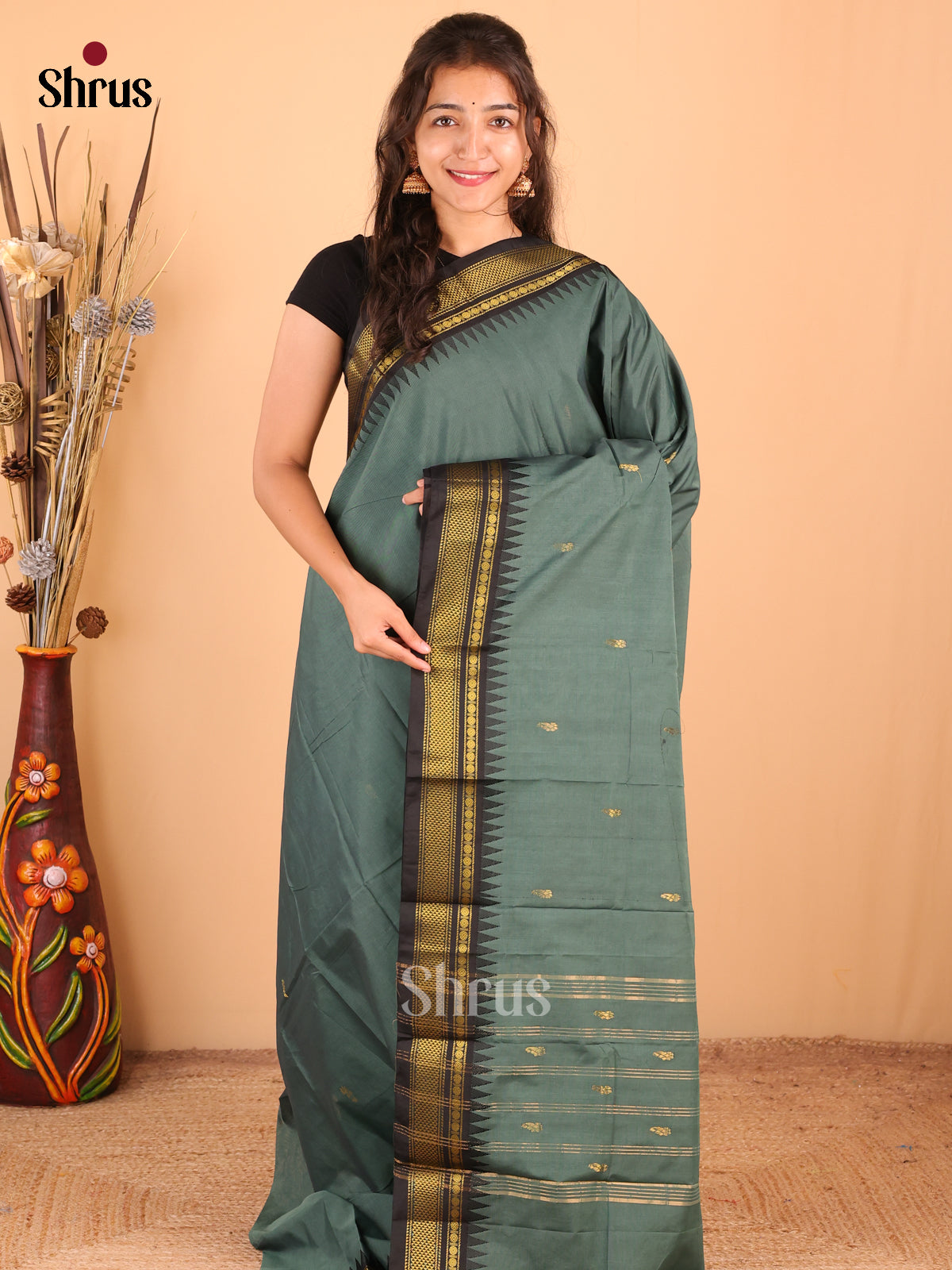 DDS18388 - Chettinad Mix Cotton Saree - Shop on Shrus.com