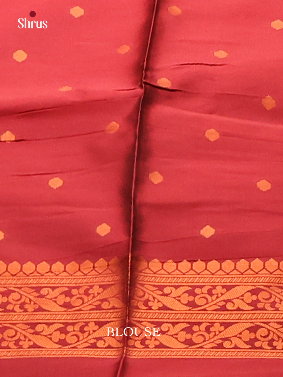 Gold with Maroon - Semisoft silk Saree - Shop on Shrus.com