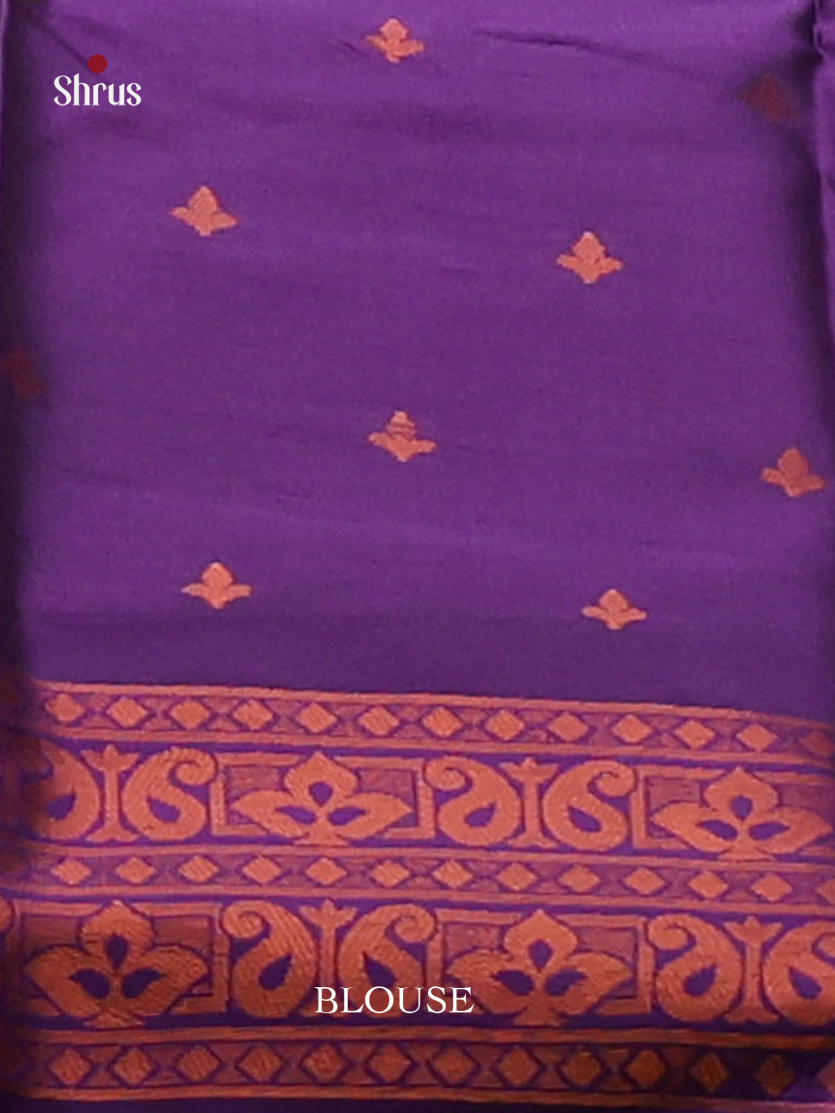 Lavender with Violet - Semisoft silk Saree - Shop on Shrus.com
