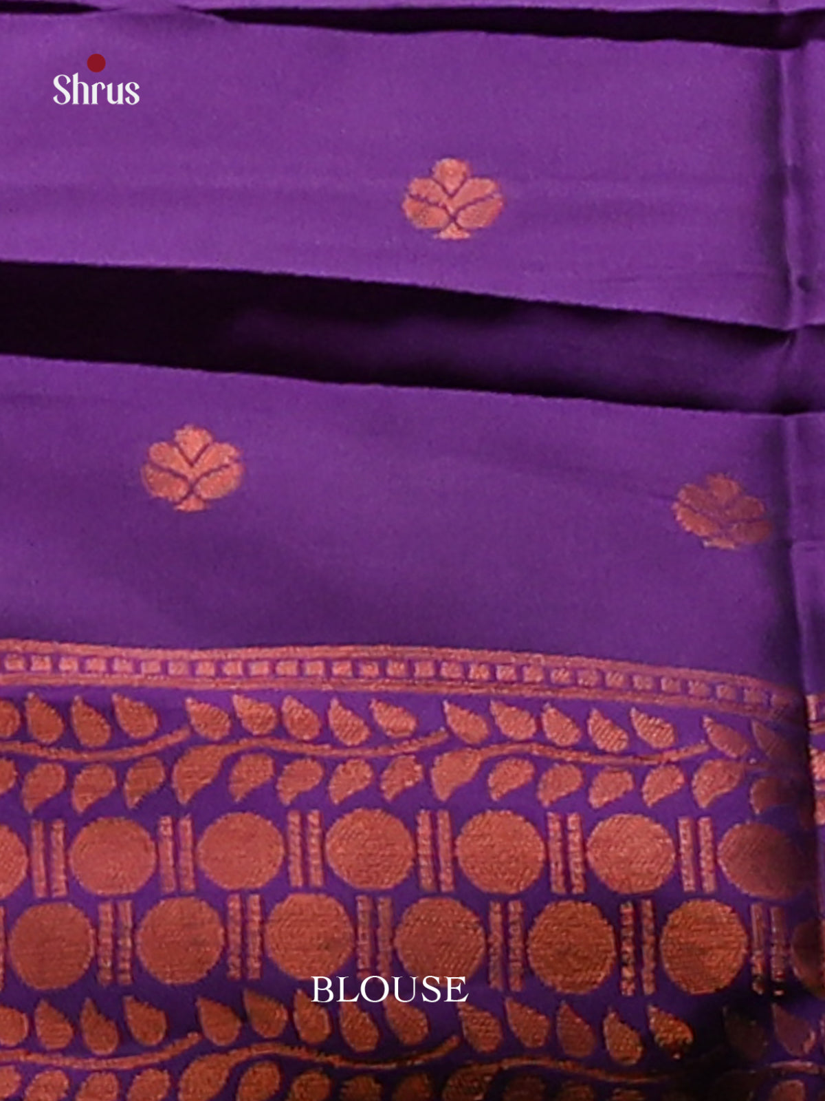 Lavender with  Violet- Semisoft silk Saree - Shop on Shrus.com