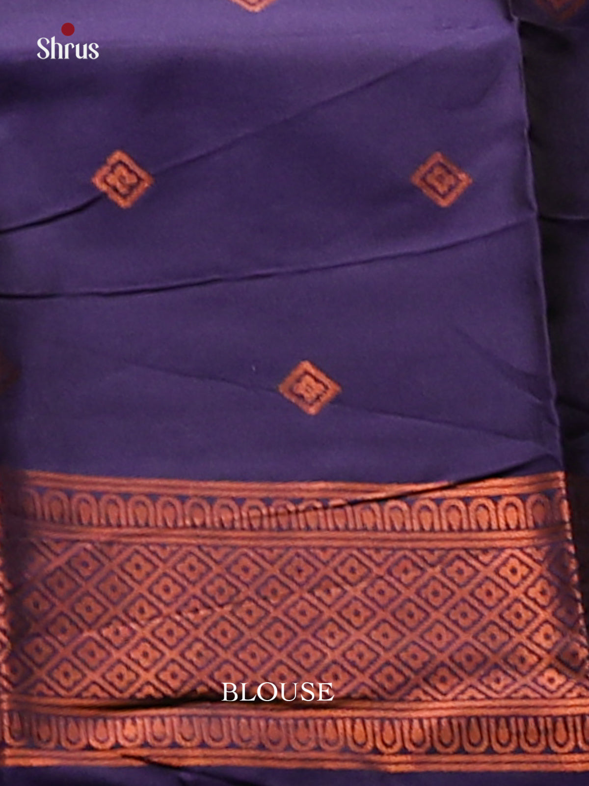 Pastel Blue with Blue- Semisoft silk Saree - Shop on Shrus.com