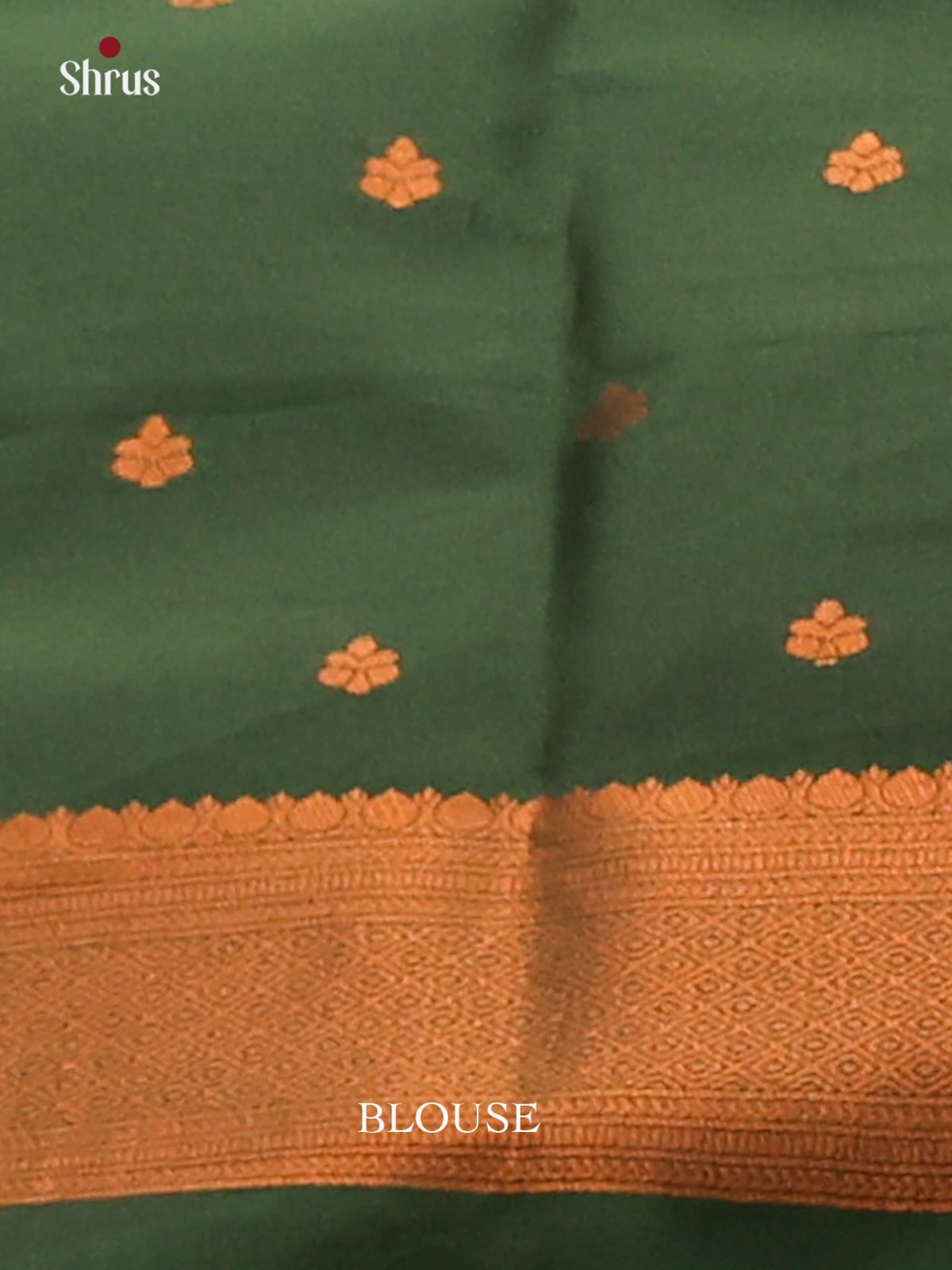 Mustardy Green with Green - Semisoft silk Saree - Shop on Shrus.com