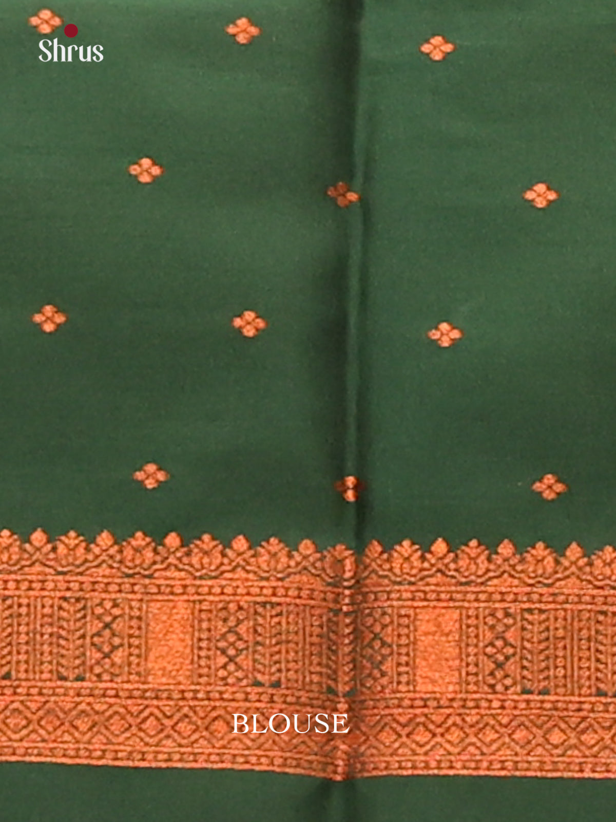 Mustardy Green with Green - Semisoft silk Saree - Shop on Shrus.com