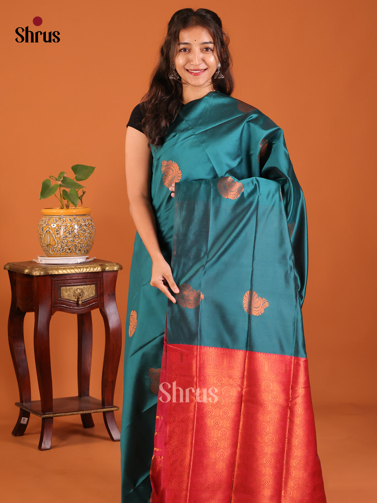 Blue - Semisoft silk Saree - Shop on Shrus.com