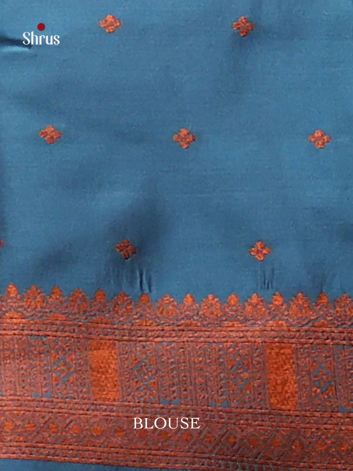 Wine with Blue - Semisoft silk Saree - Shop on Shrus.com