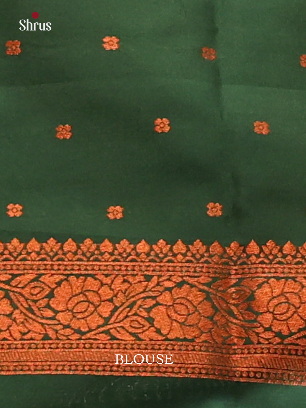 Mustardy Green with Green- Semisoft silk Saree - Shop on Shrus.com