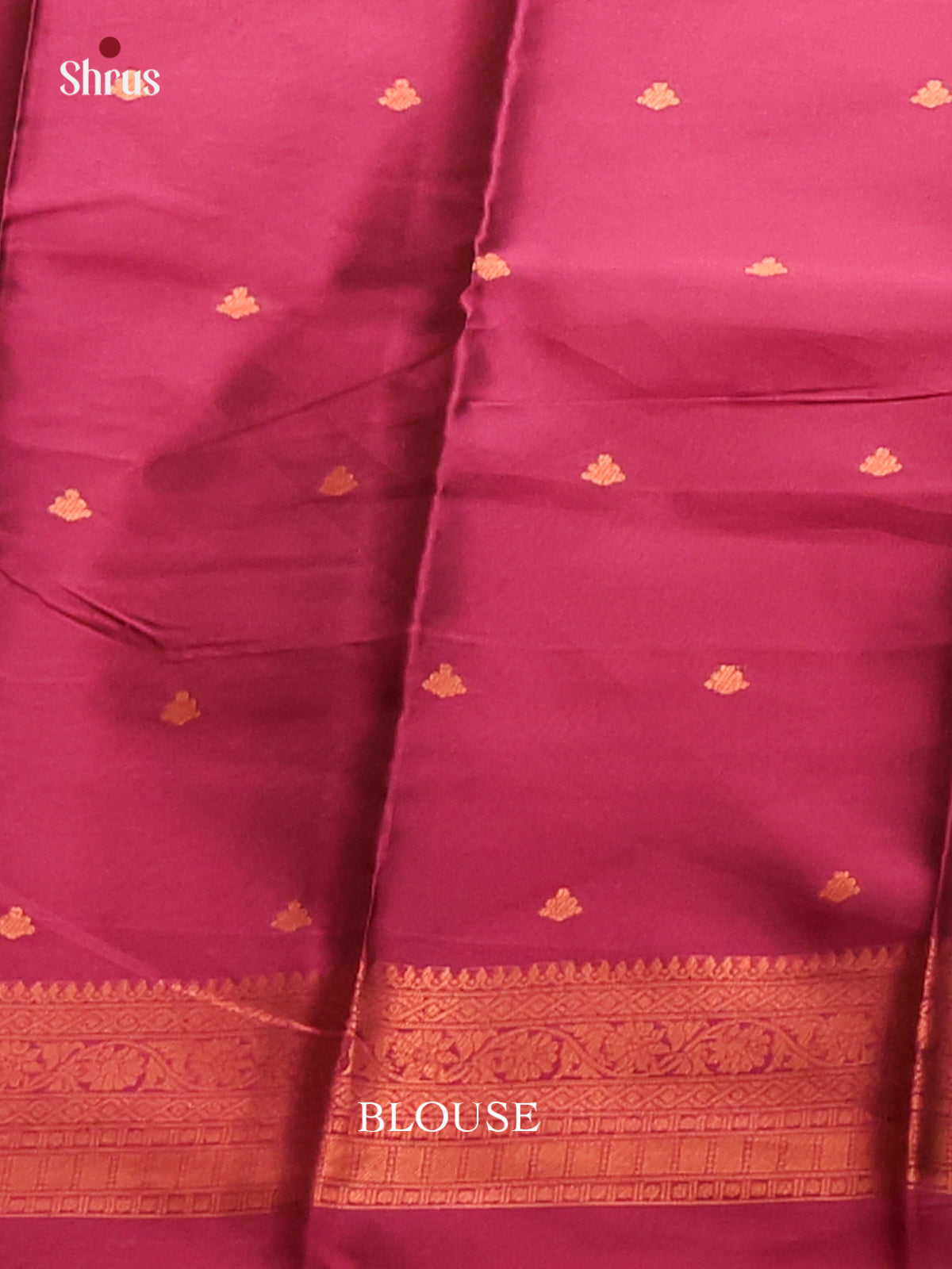 Mustardy Green with Maroon- Semisoft silk Saree - Shop on Shrus.com