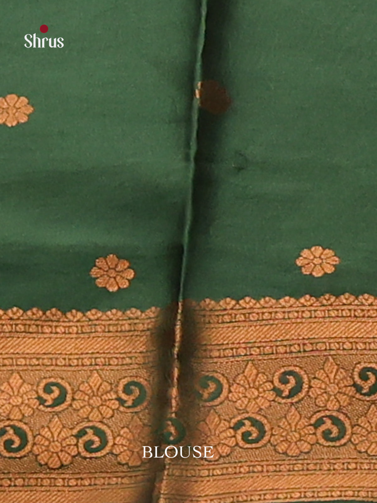 Mustardy Green with Green - Semisoft silk Saree - Shop on Shrus.com