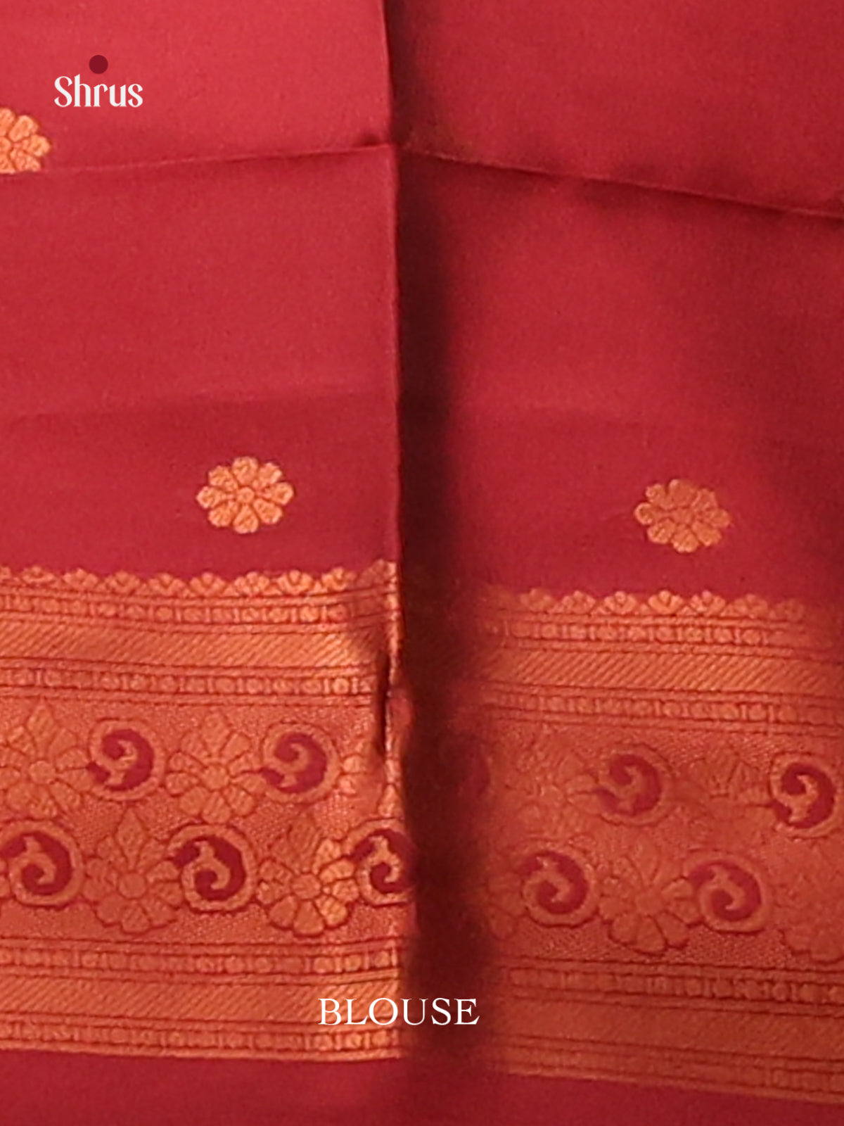 Dull Gold with Maroon - Semisoft silk Saree - Shop on Shrus.com