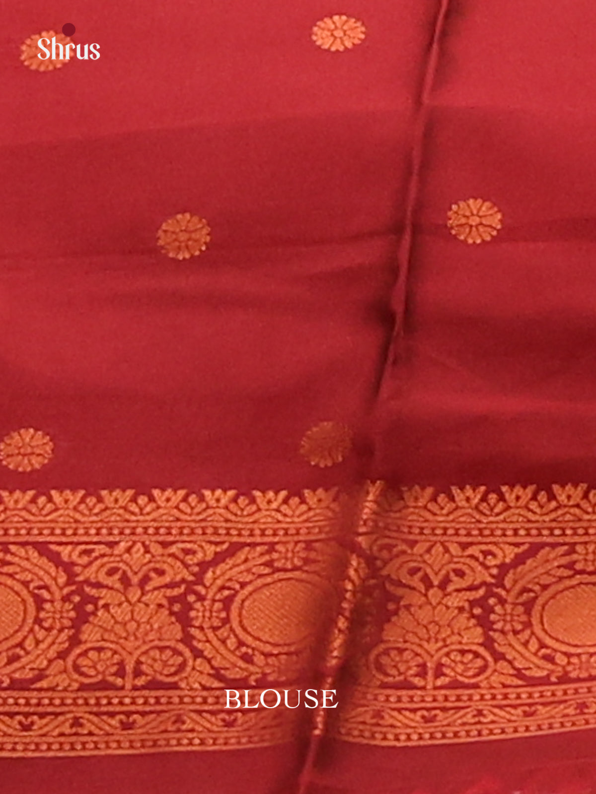 Dull Gold with Maroon - Semisoft silk Saree - Shop on Shrus.com