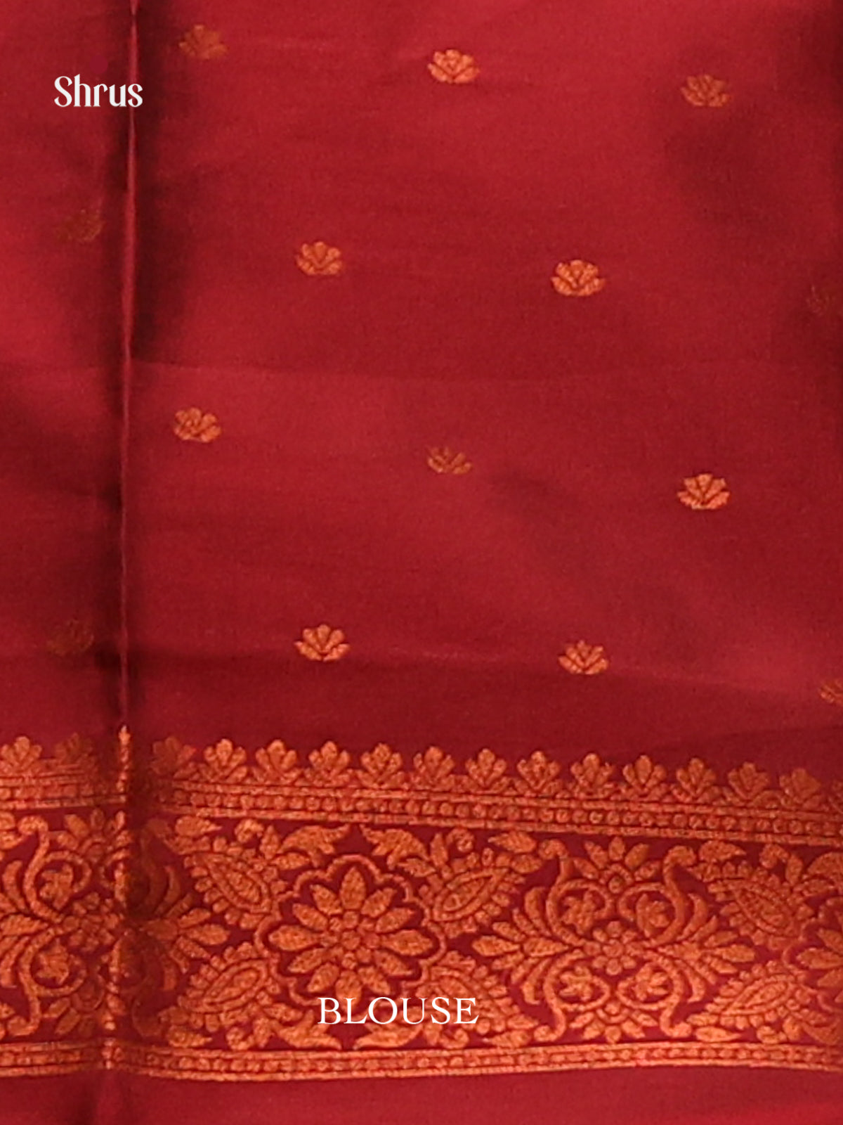 Blue with Maroon - Semisoft silk Saree - Shop on Shrus.com