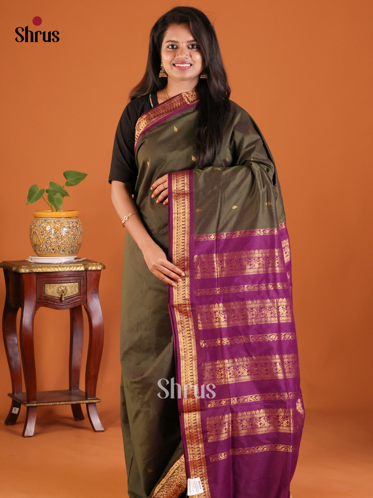 DDS24029 - Kalyani Cotton Saree - Shop on Shrus.com