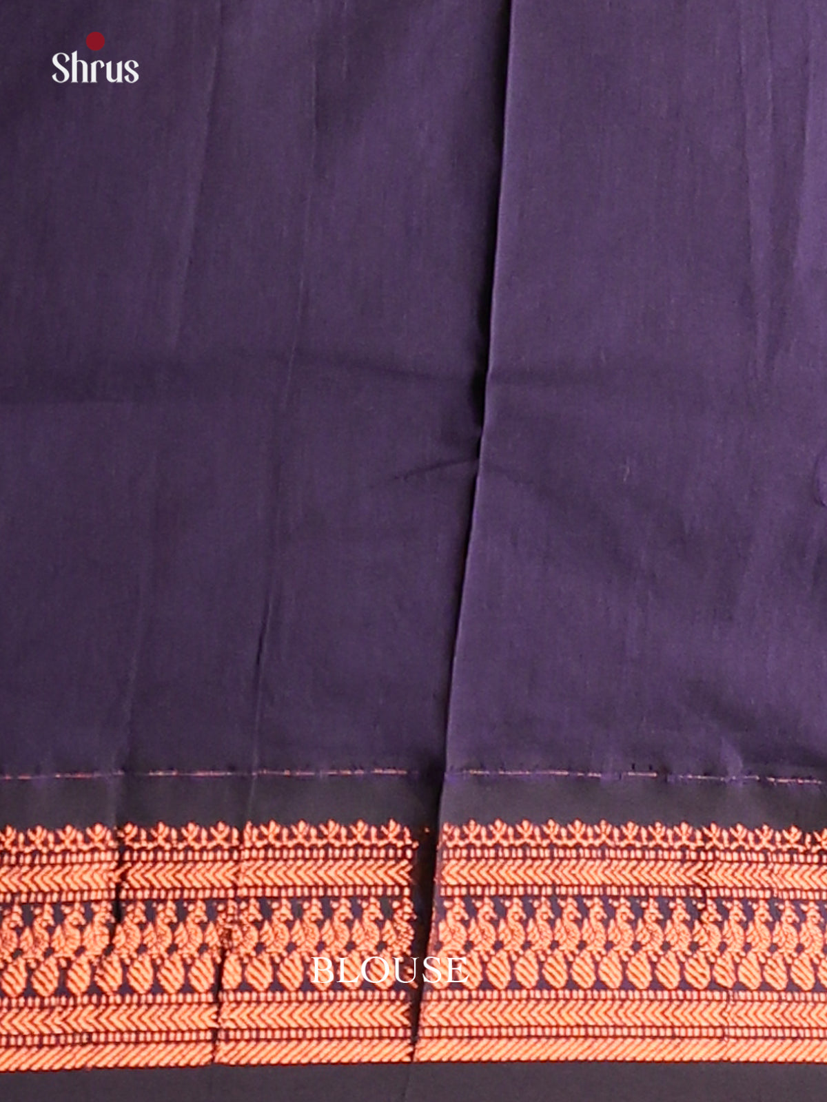 Gold with Blue - Kalyani Cotton Saree - Shop on Shrus.com