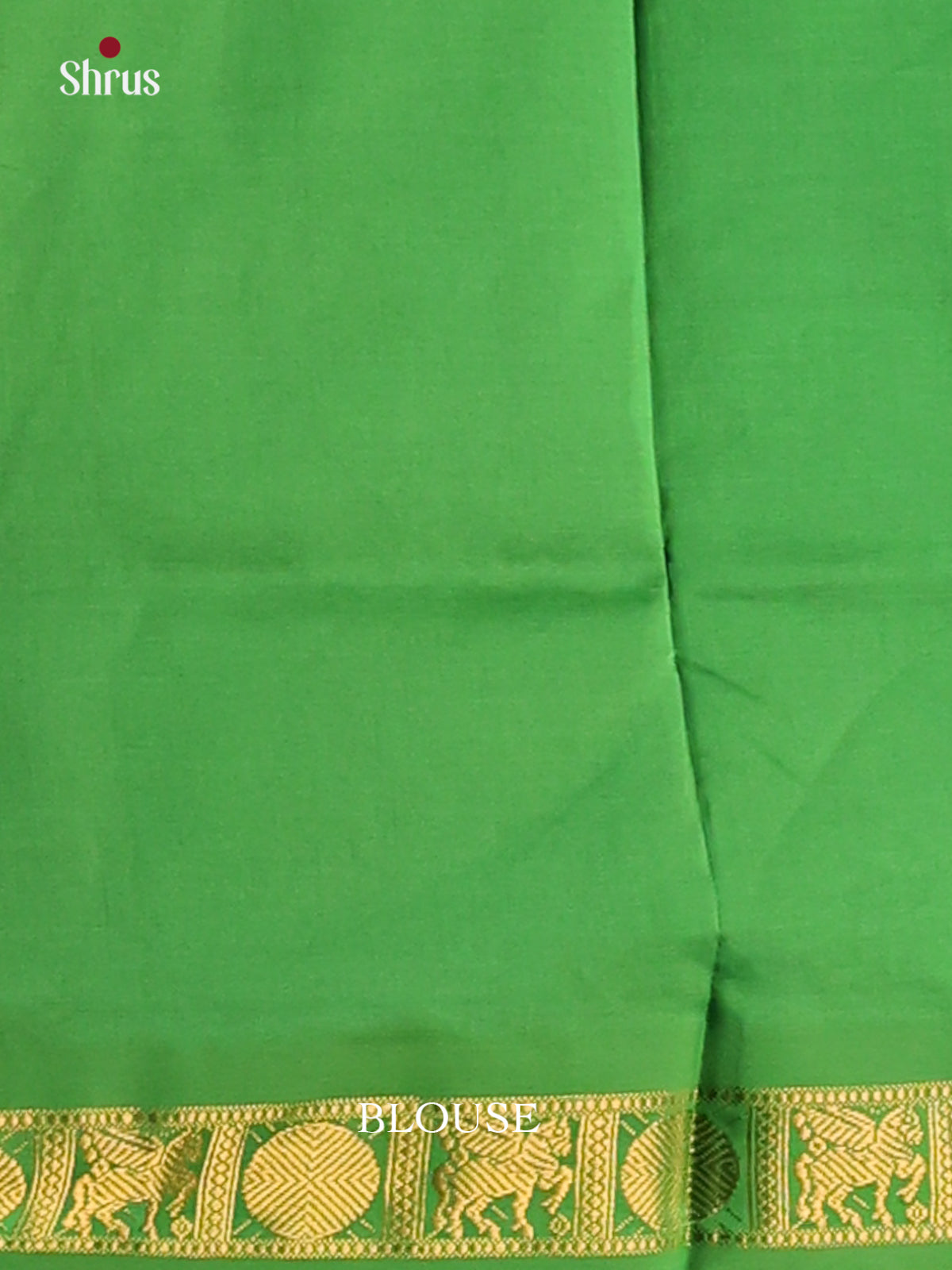 Blue with Green- Silkcotton-halfpure Saree - Shop on Shrus.com