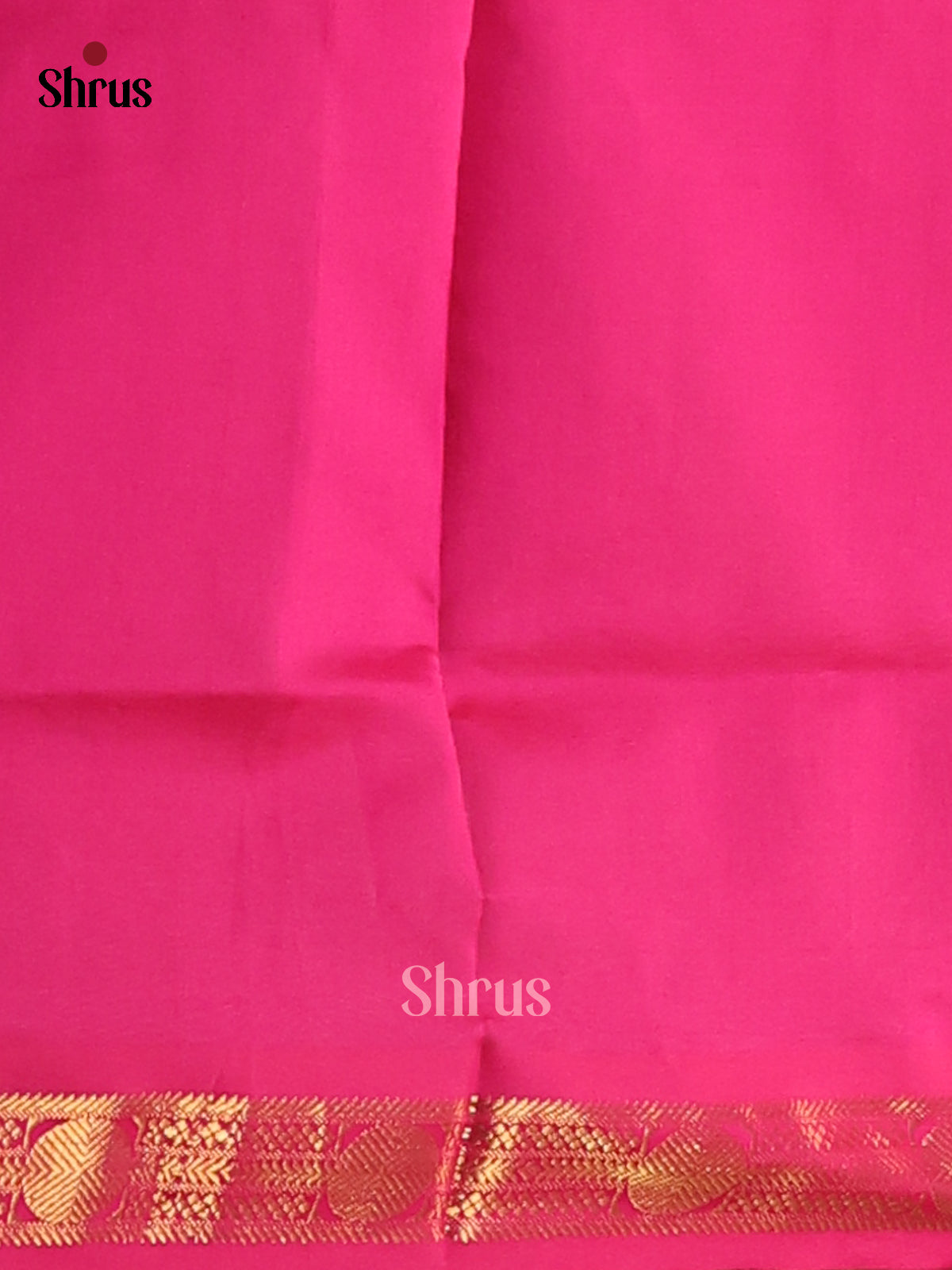 Green with Pink- Silkcotton-halfpure Saree - Shop on Shrus.com