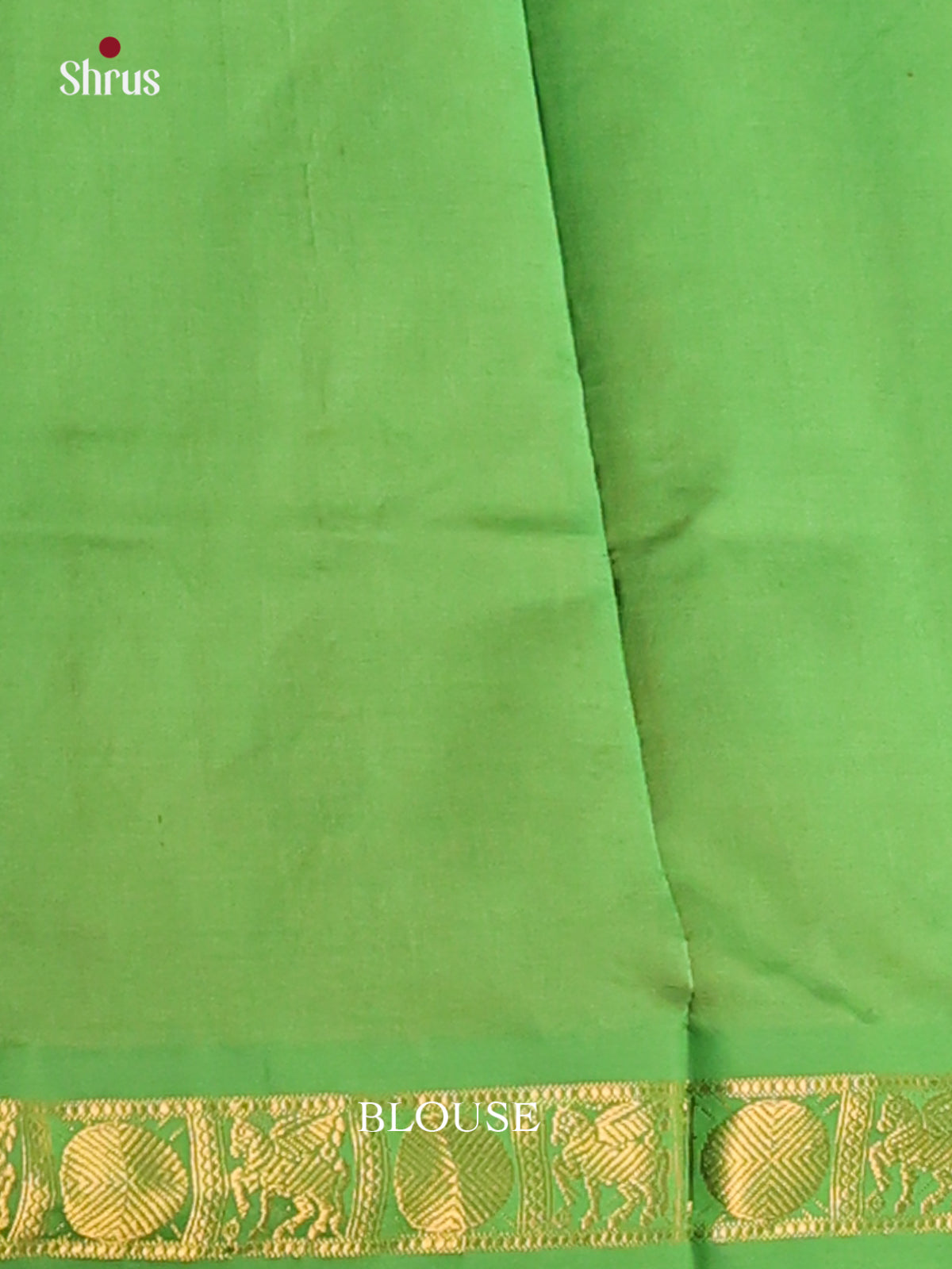 Red with Green - Silkcotton-halfpure Saree - Shop on Shrus.com