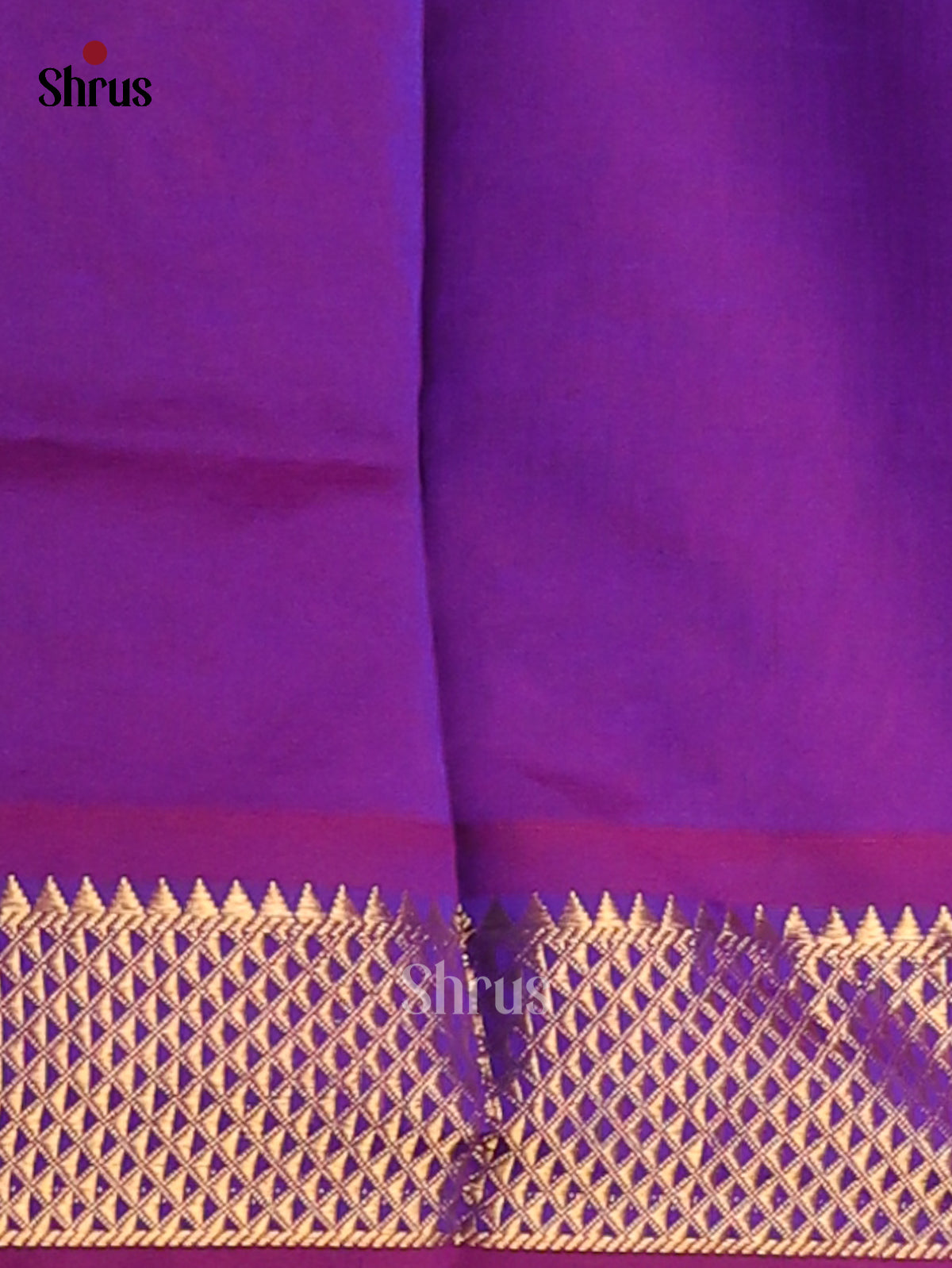 Red with Violet- Silkcotton-halfpure Saree - Shop on Shrus.com
