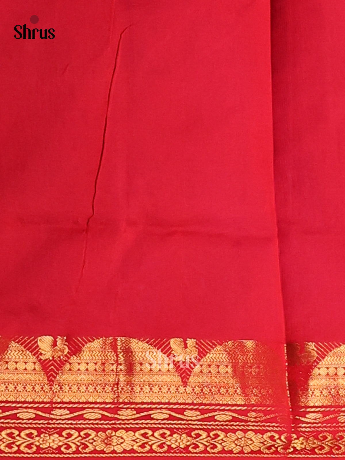 Lavender & Red- Silkcotton-halfpure Saree - Shop on Shrus.com