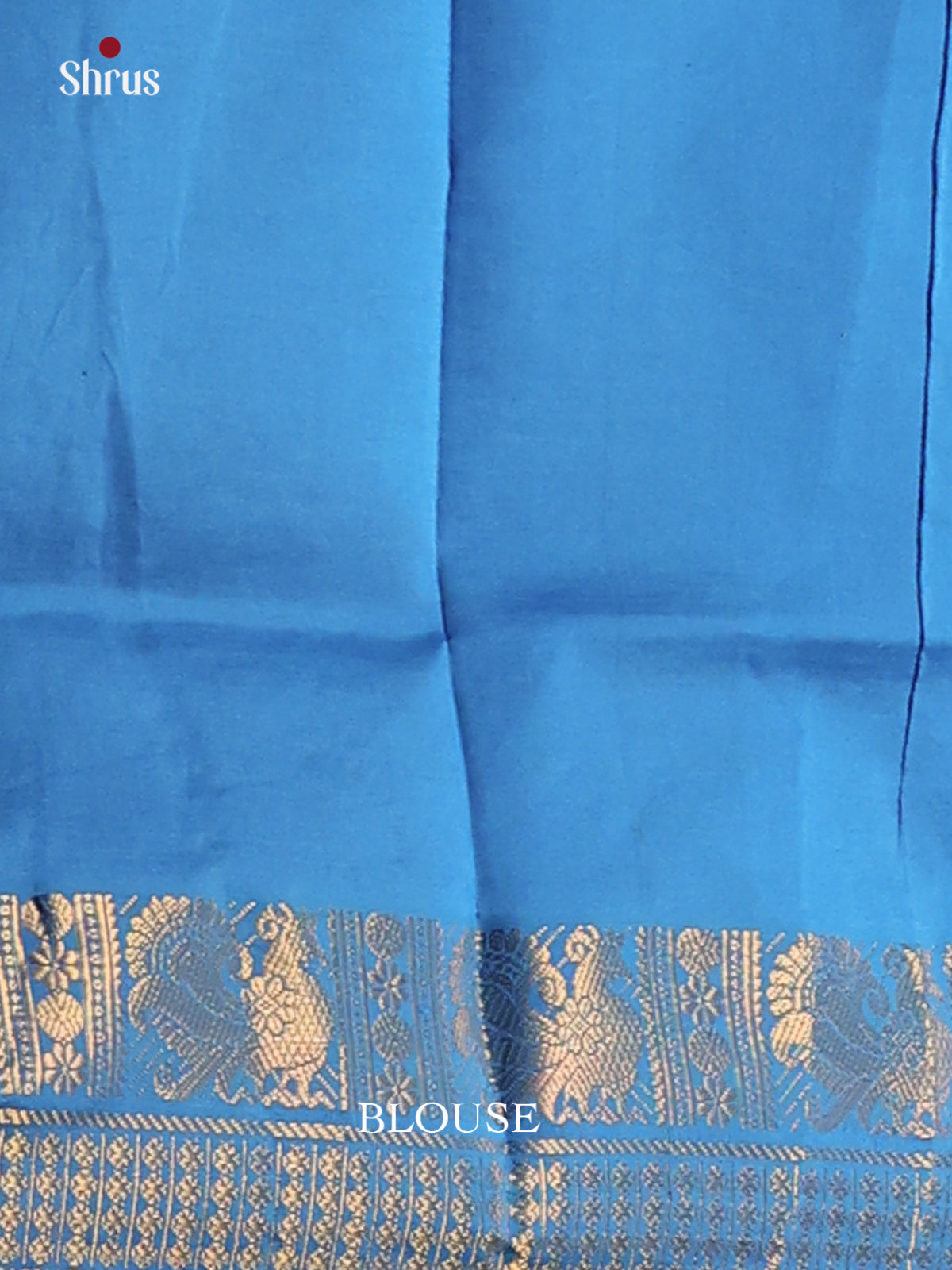 Jamun with Blue - Silkcotton-halfpure Saree - Shop on Shrus.com
