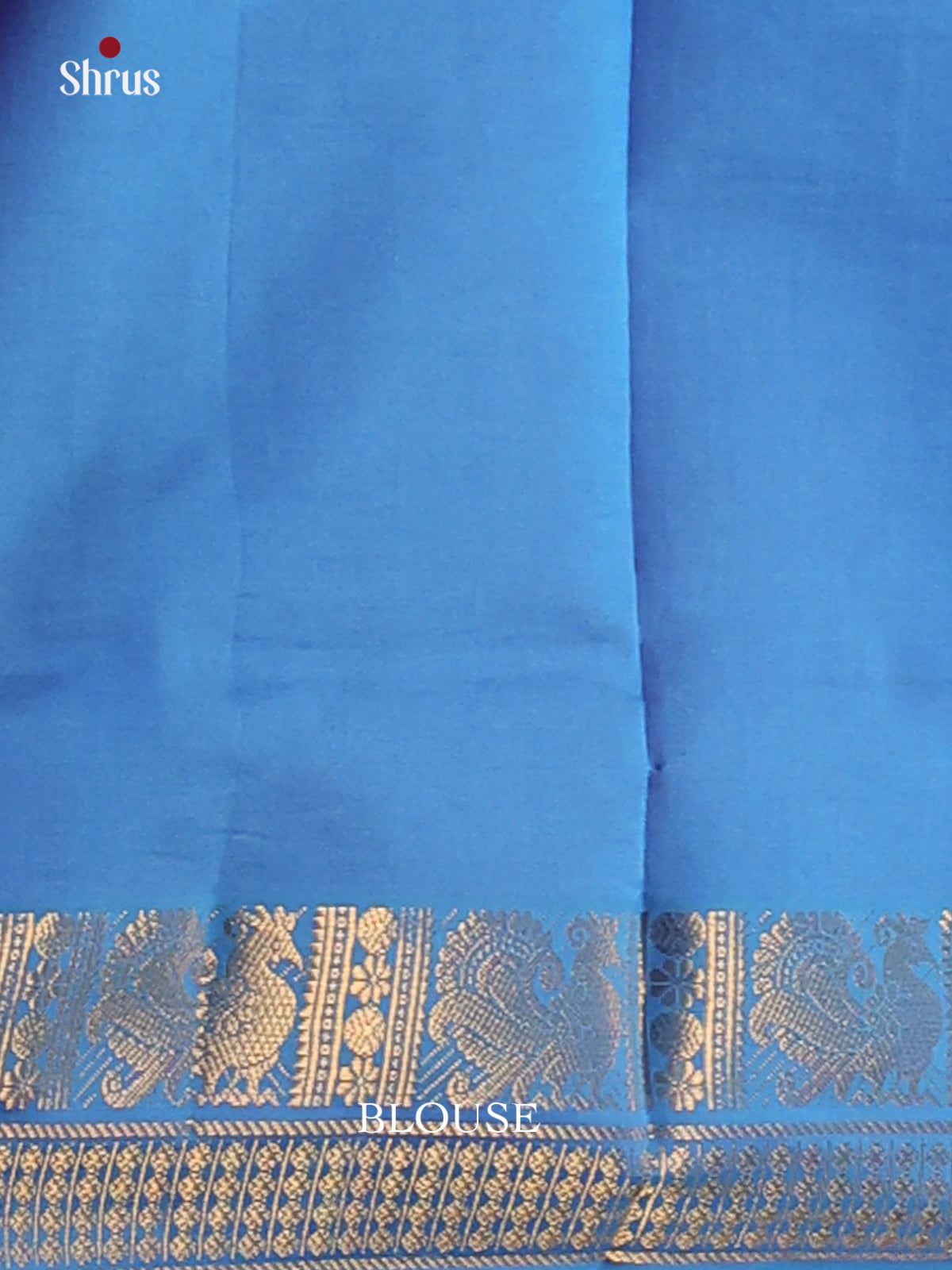 Pink & Blue- Silkcotton-halfpure Saree - Shop on Shrus.com