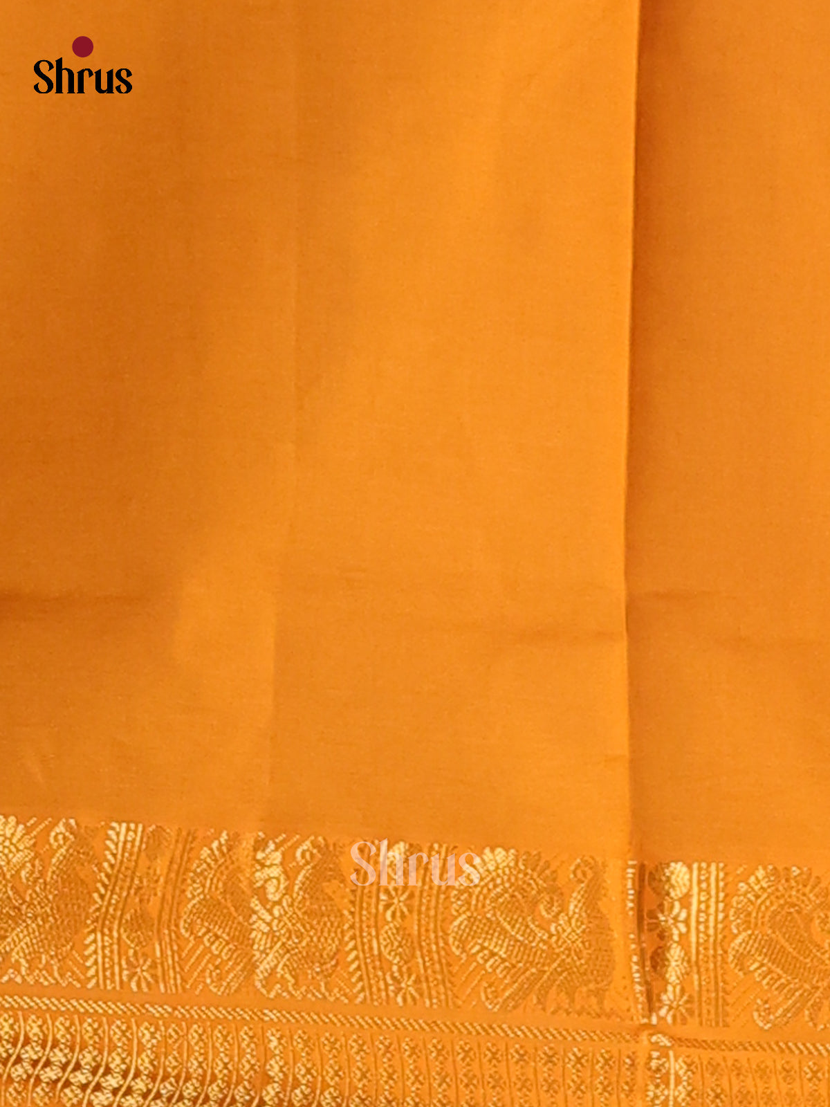 Blue iwith Mustard - Silkcotton-halfpure Saree - Shop on Shrus.com