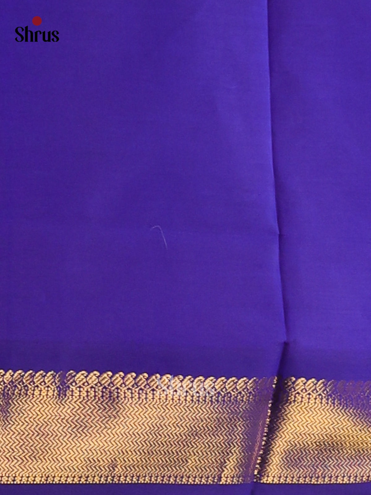 Ivory with Blue - Silkcotton-halfpure Saree - Shop on Shrus.com