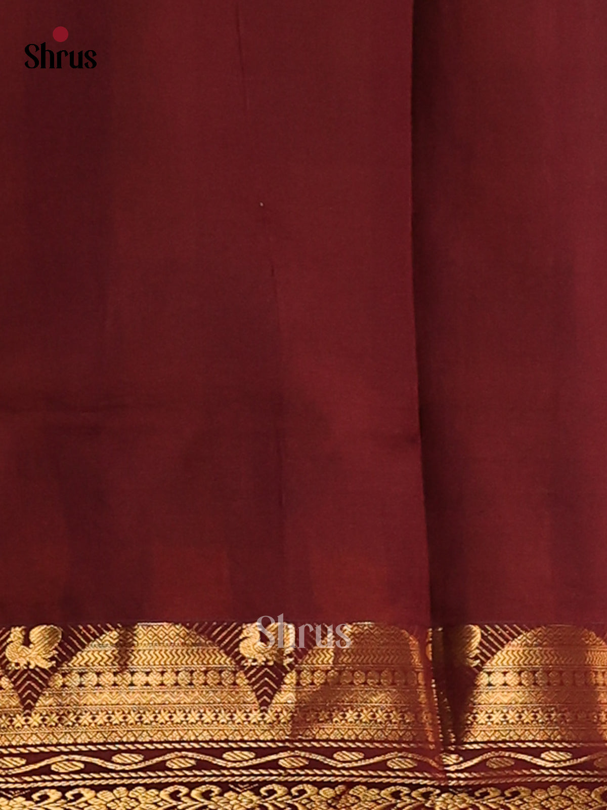 Mustard & Arakku Maroon - Silkcotton-halfpure Saree - Shop on Shrus.com