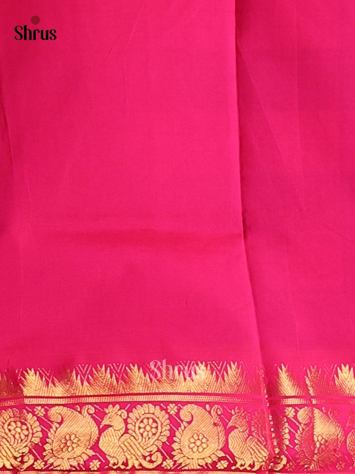 Pink &  Blue- Silkcotton-halfpure Saree - Shop on Shrus.com