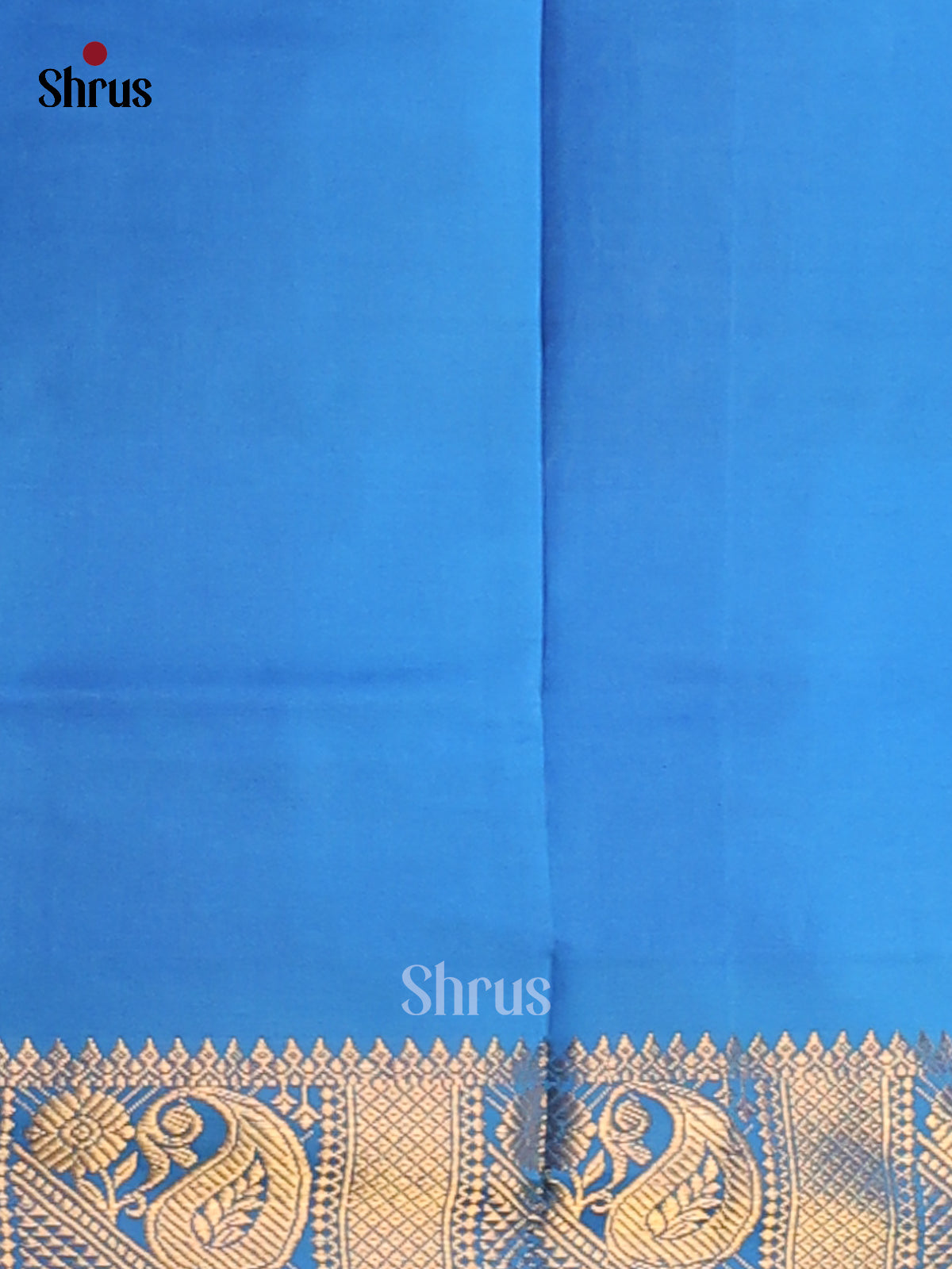 Blue & Teal- Silkcotton-halfpure Saree - Shop on Shrus.com