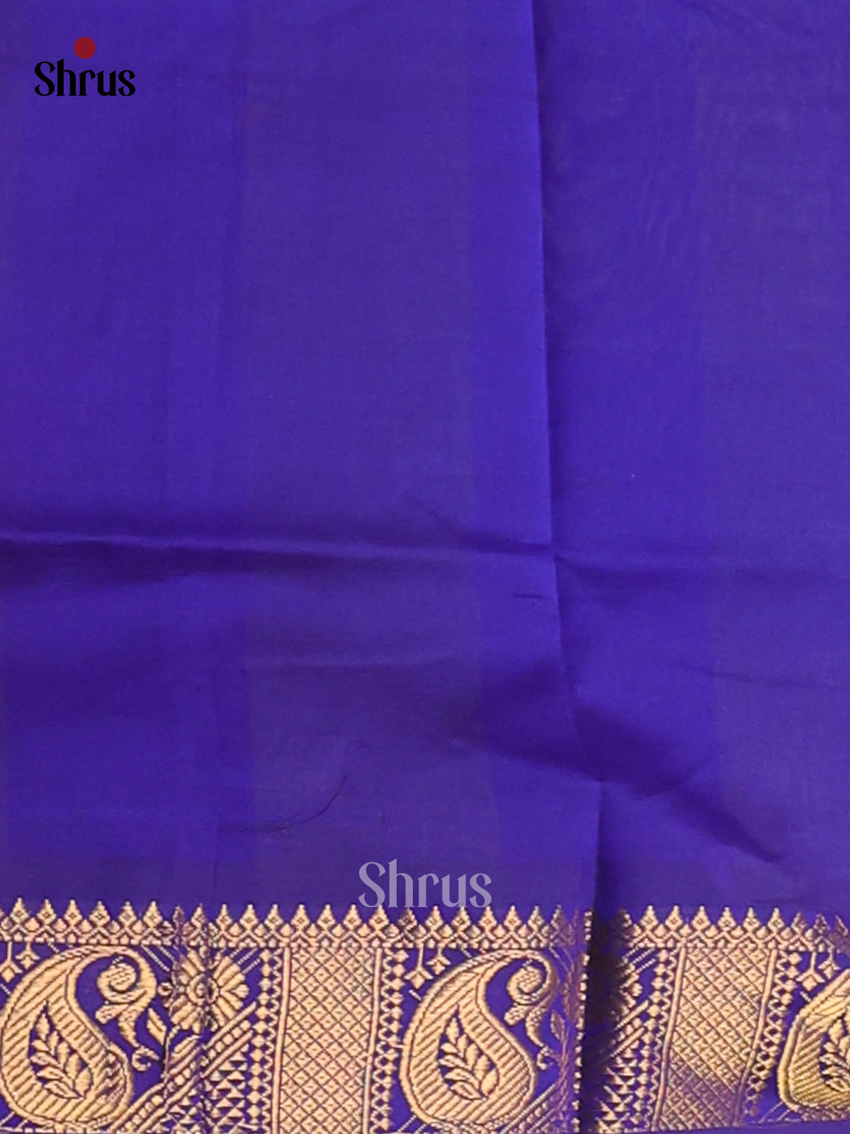 Green & Blue- Silkcotton-halfpure Saree - Shop on Shrus.com
