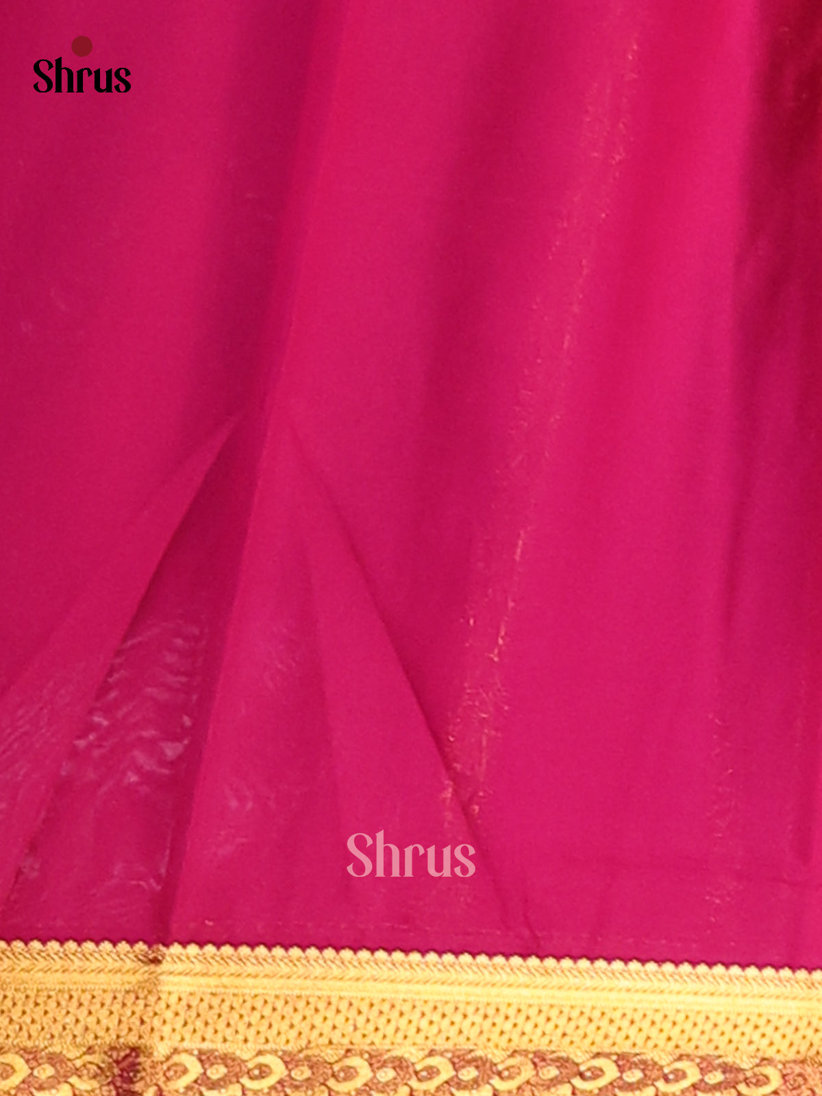 Blue with Pink - Semi Mysoresilk Saree - Shop on Shrus.com