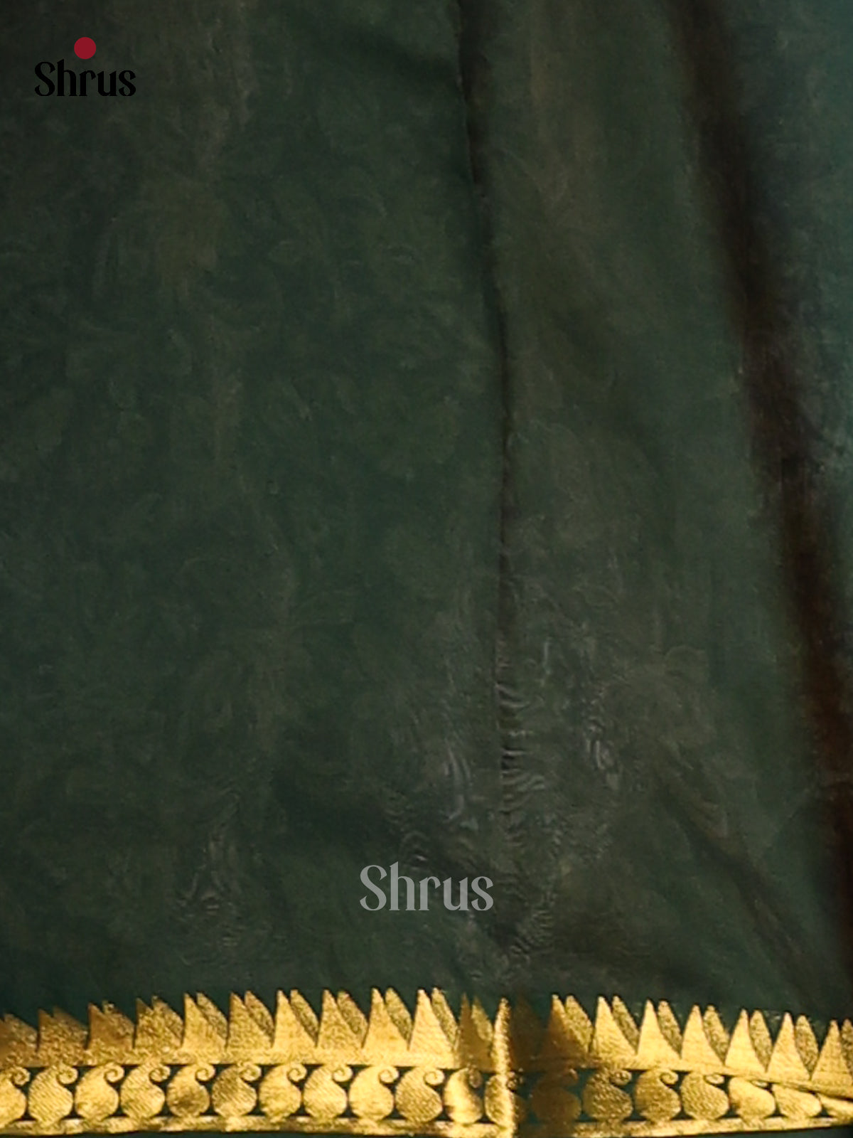 Maroon with Green - Semi Mysoresilk Saree - Shop on Shrus.com