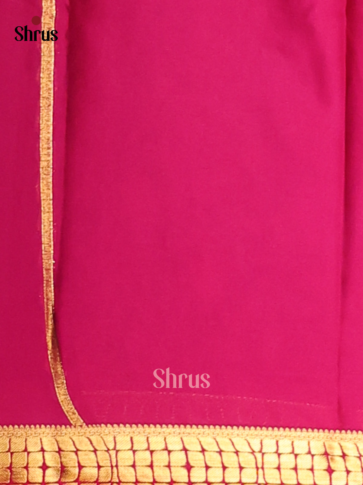 Violet with Pink - Semi Mysoresilk Saree - Shop on Shrus.com