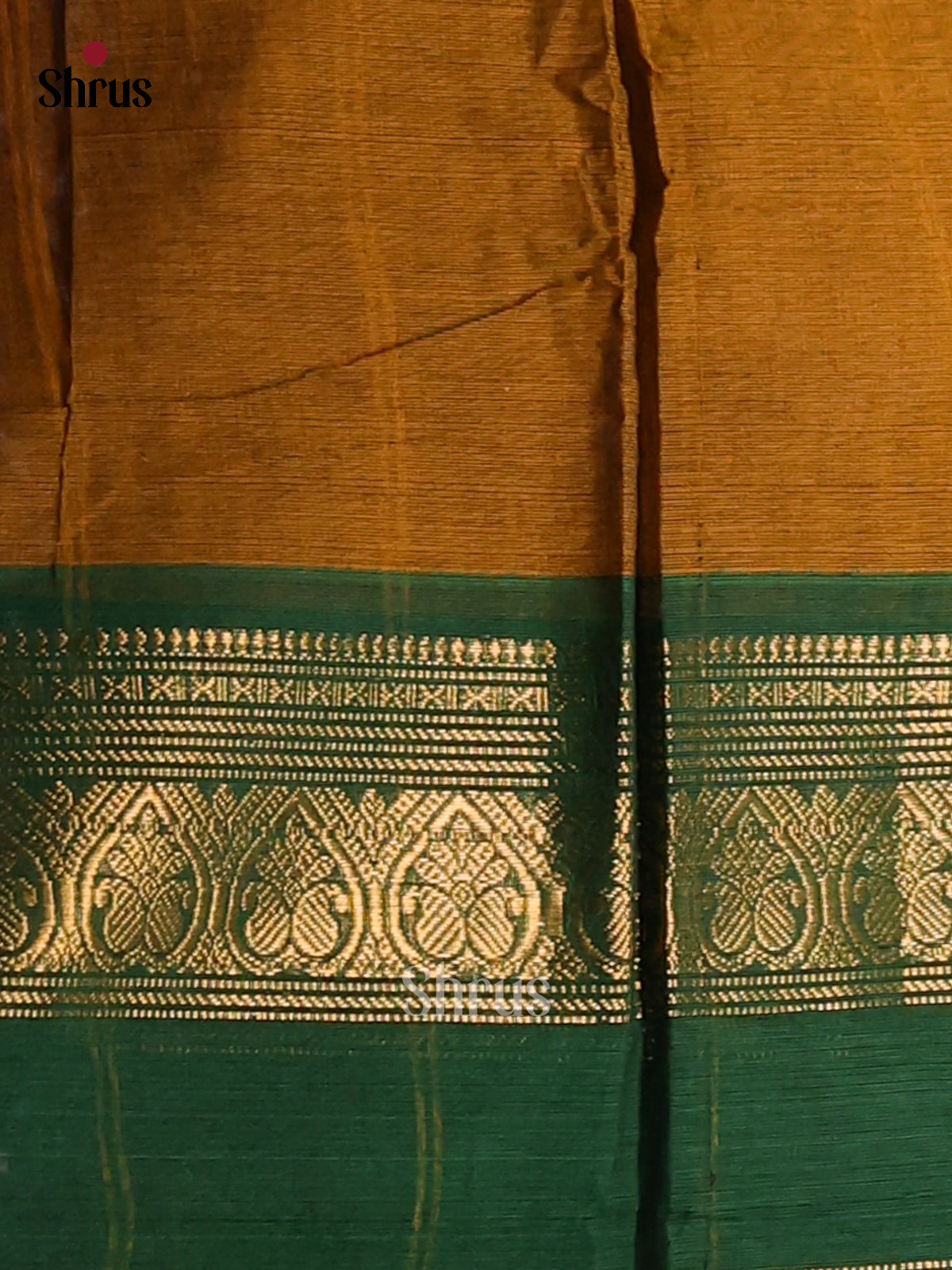 Mehandi with Green- Chettinad Cotton Saree - Shop on Shrus.com