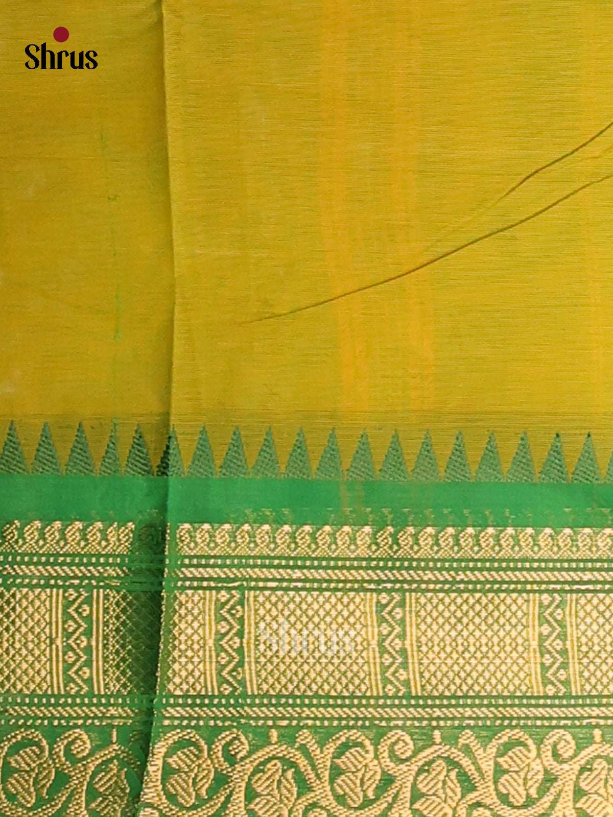 Lite Green with Green - Chettinad Cotton Saree - Shop on Shrus.com
