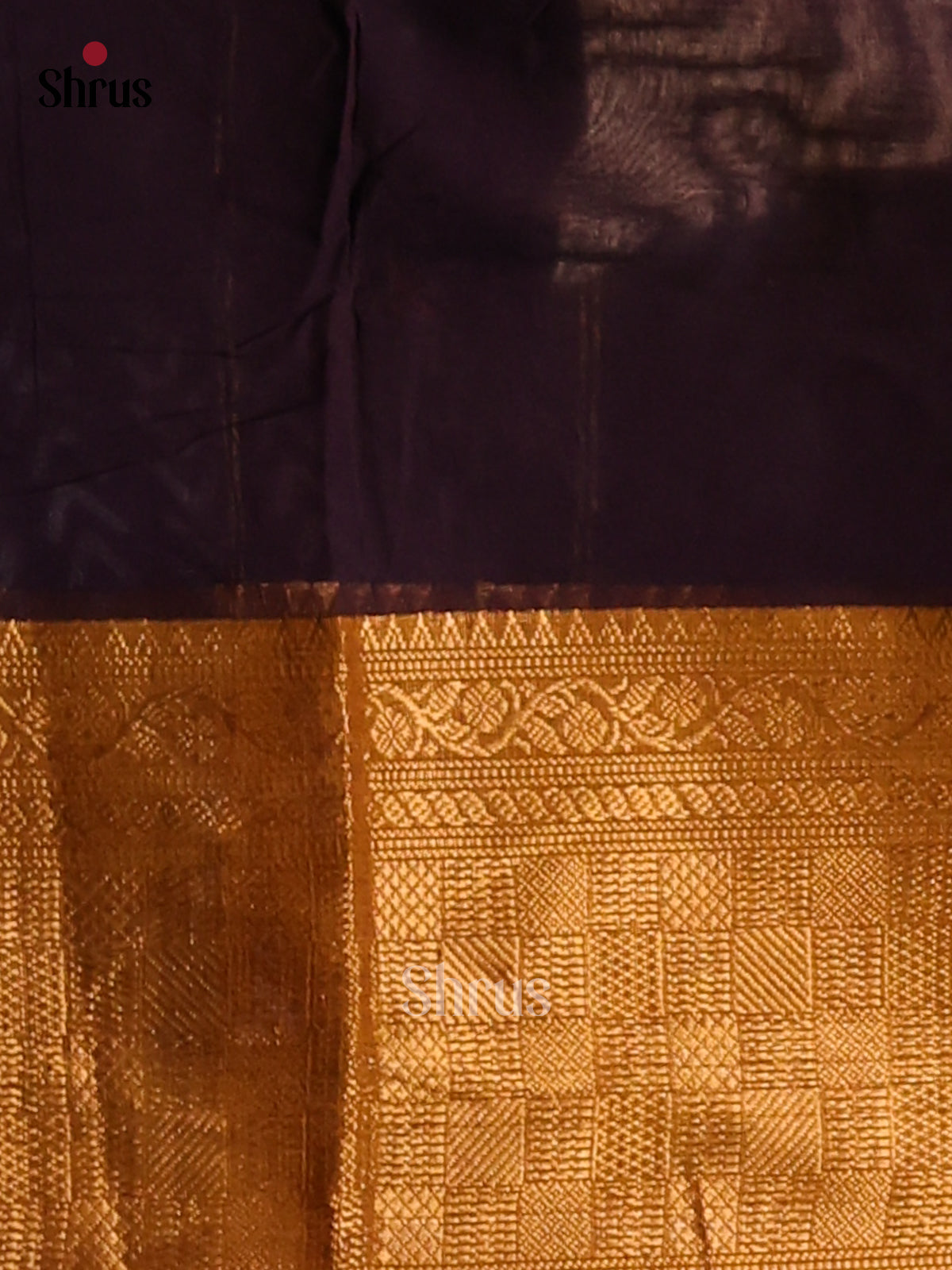 Classy Violet Chettinad Cotton Saree with Mustard Zari Woven Border & Buttas - Shop on Shrus.com